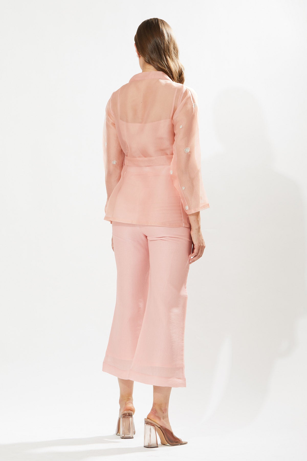 Pink Silk Organza Jacket