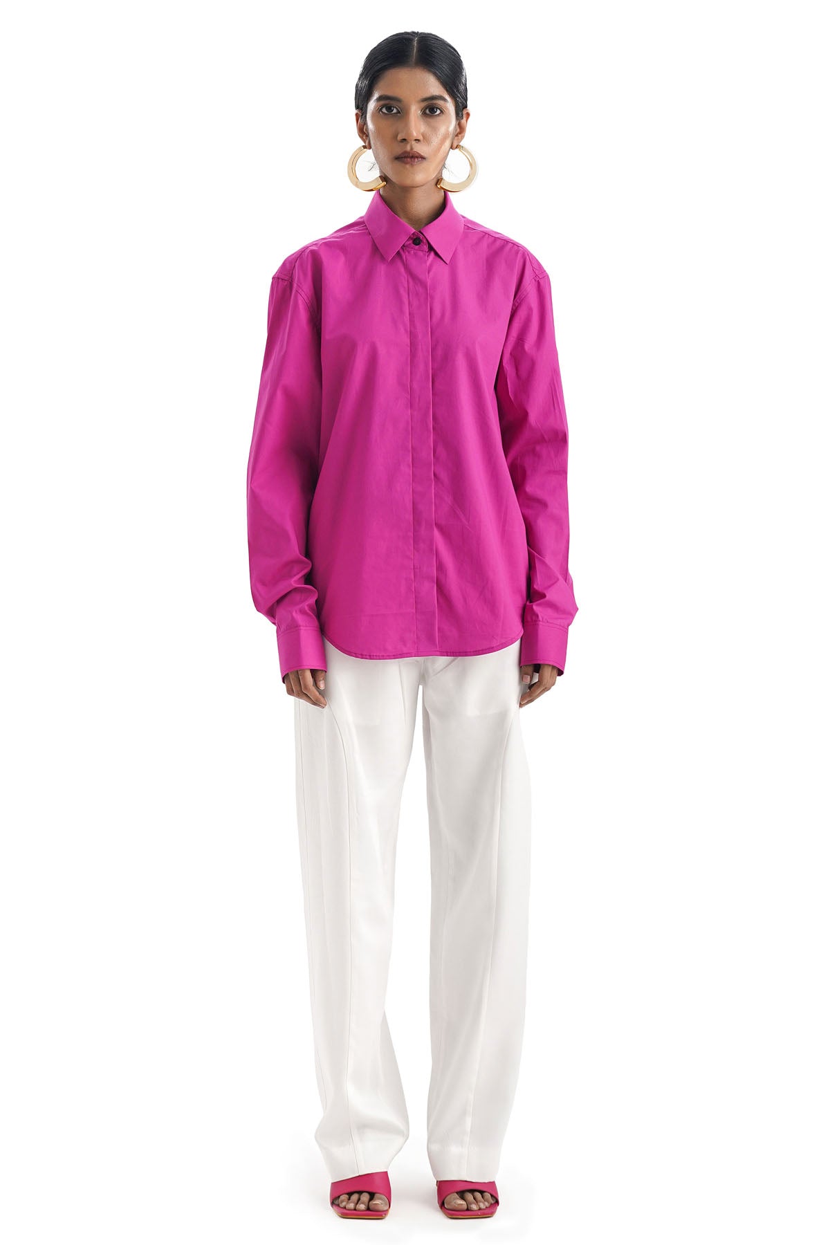 Pink 100% Cotton Button Shirt