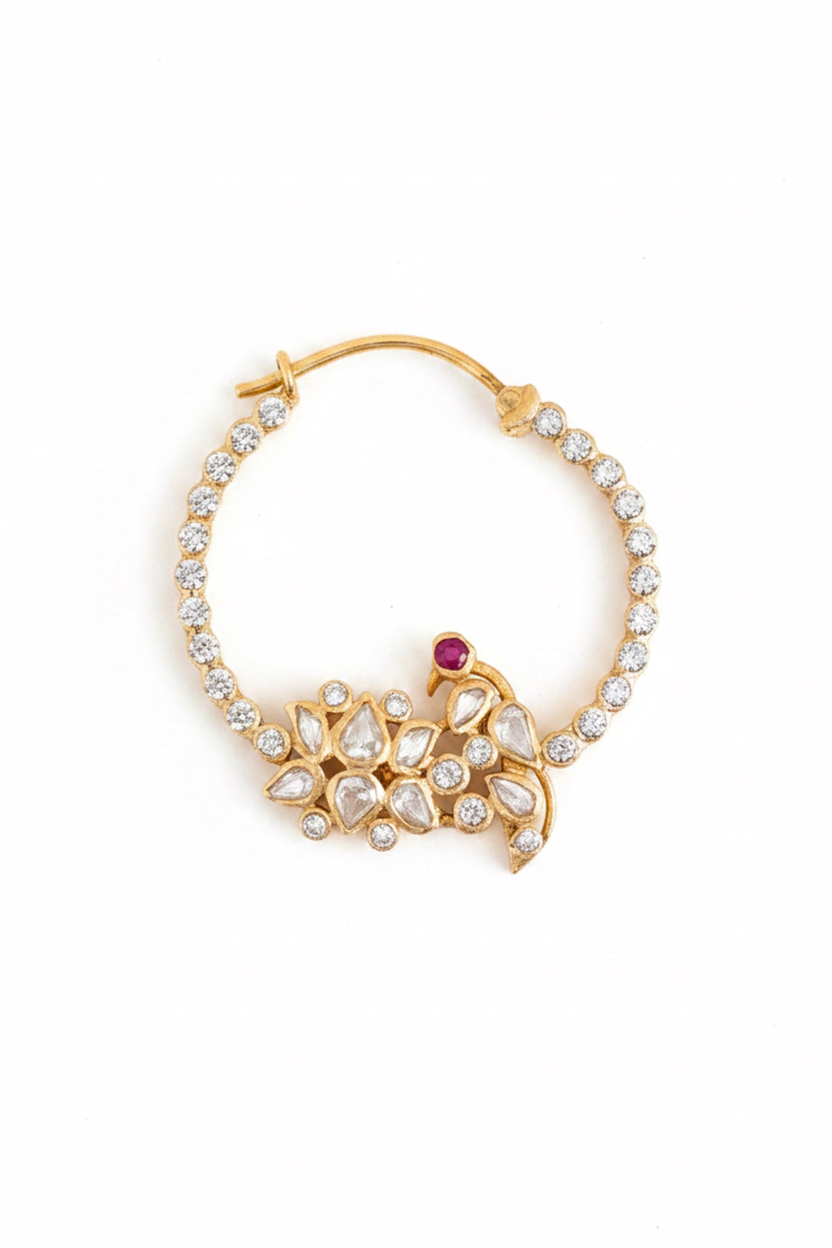 Pink 925 Silver Gold Nose Ring