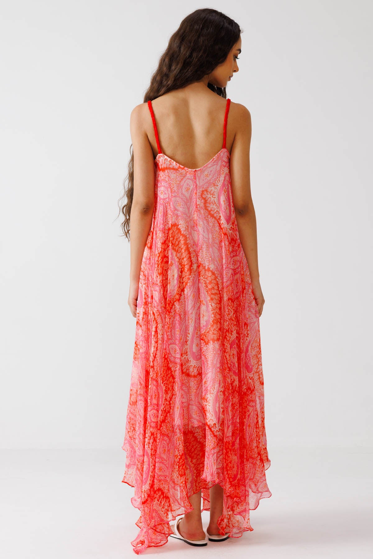 Pink And Red Asymmetric Dress