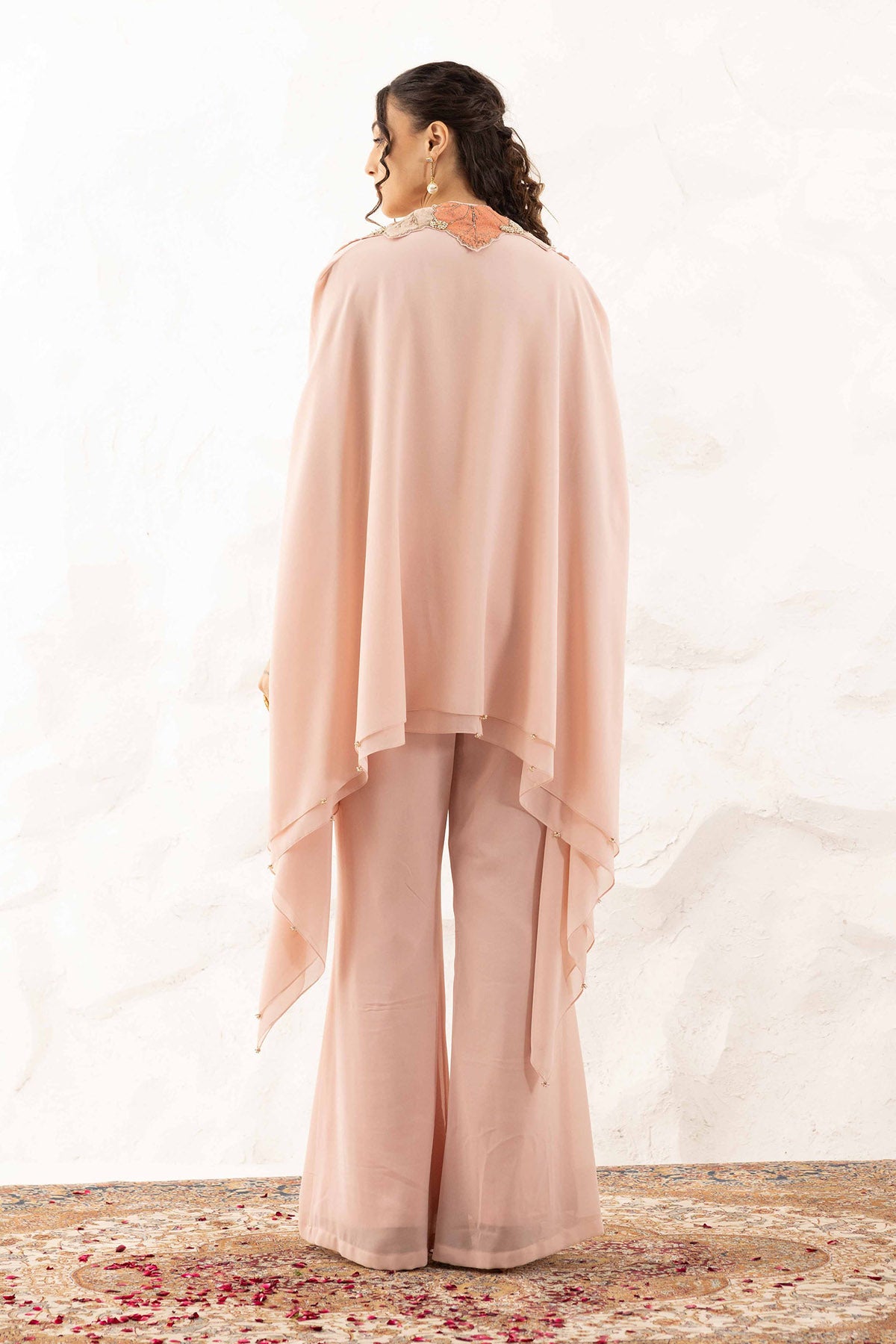 Pink Applique Work Top & Pants