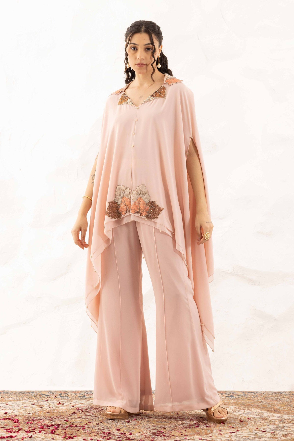 Buy Pink Applique Work Top & Pants by Ajiesh Oberoi for women online at ScrollnShops