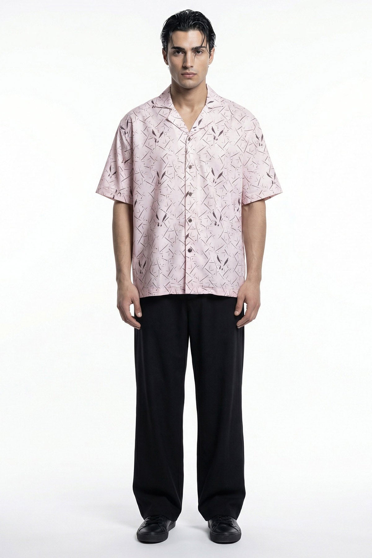 Buy Pink Artistic Detailing Shirt for men by Tezhhomayaa online available at scrollnshops