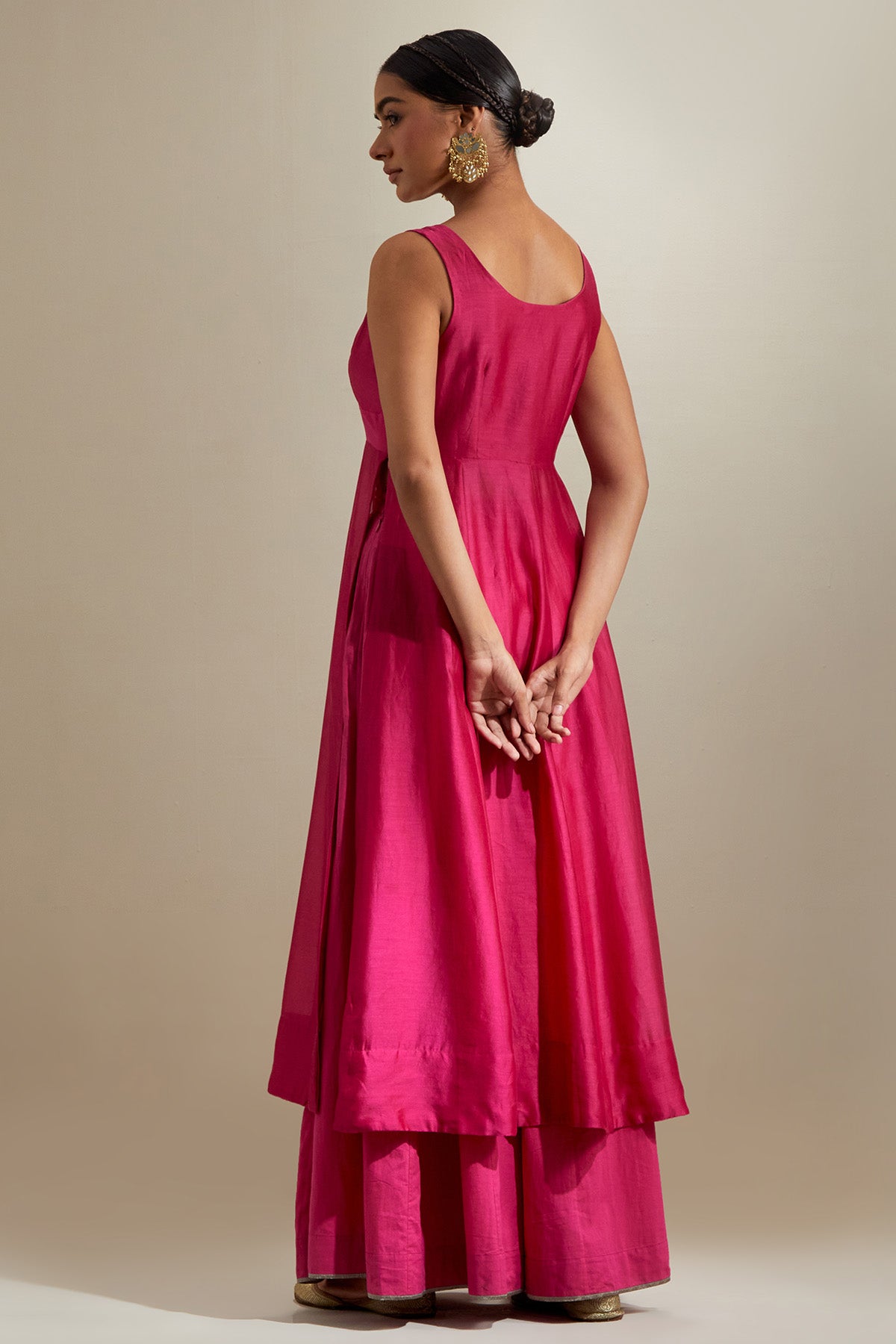 Pink Chanderi Kurta & Palazzo