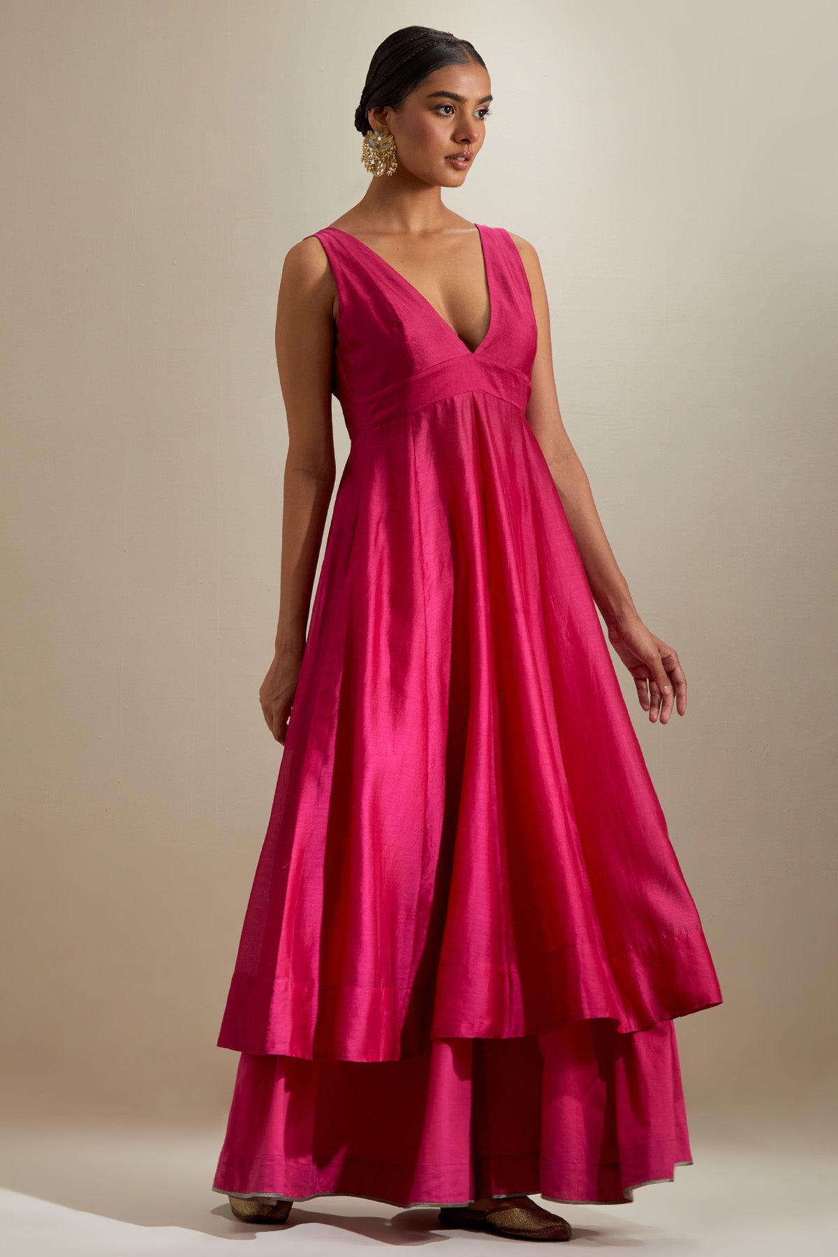 Pink Chanderi Kurta & Palazzo