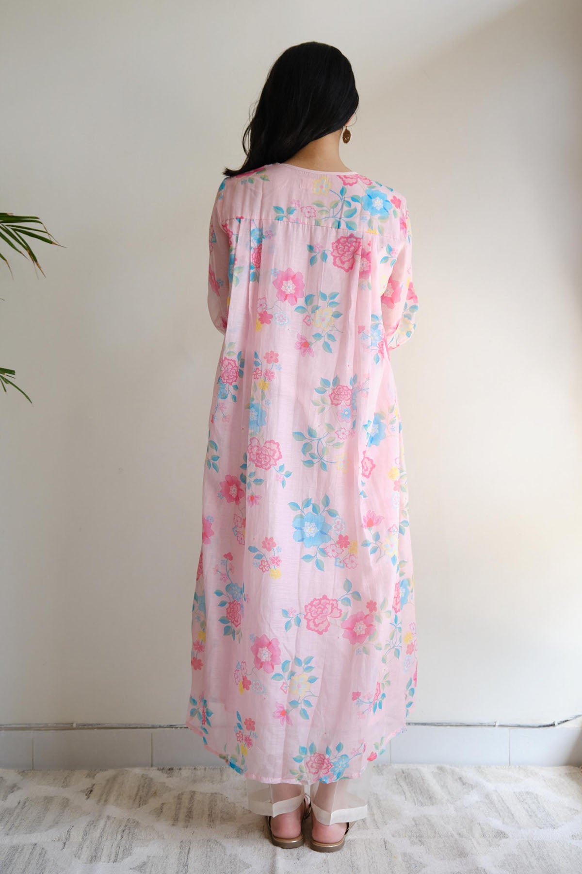 Pink Chanderi Kurta & Pants