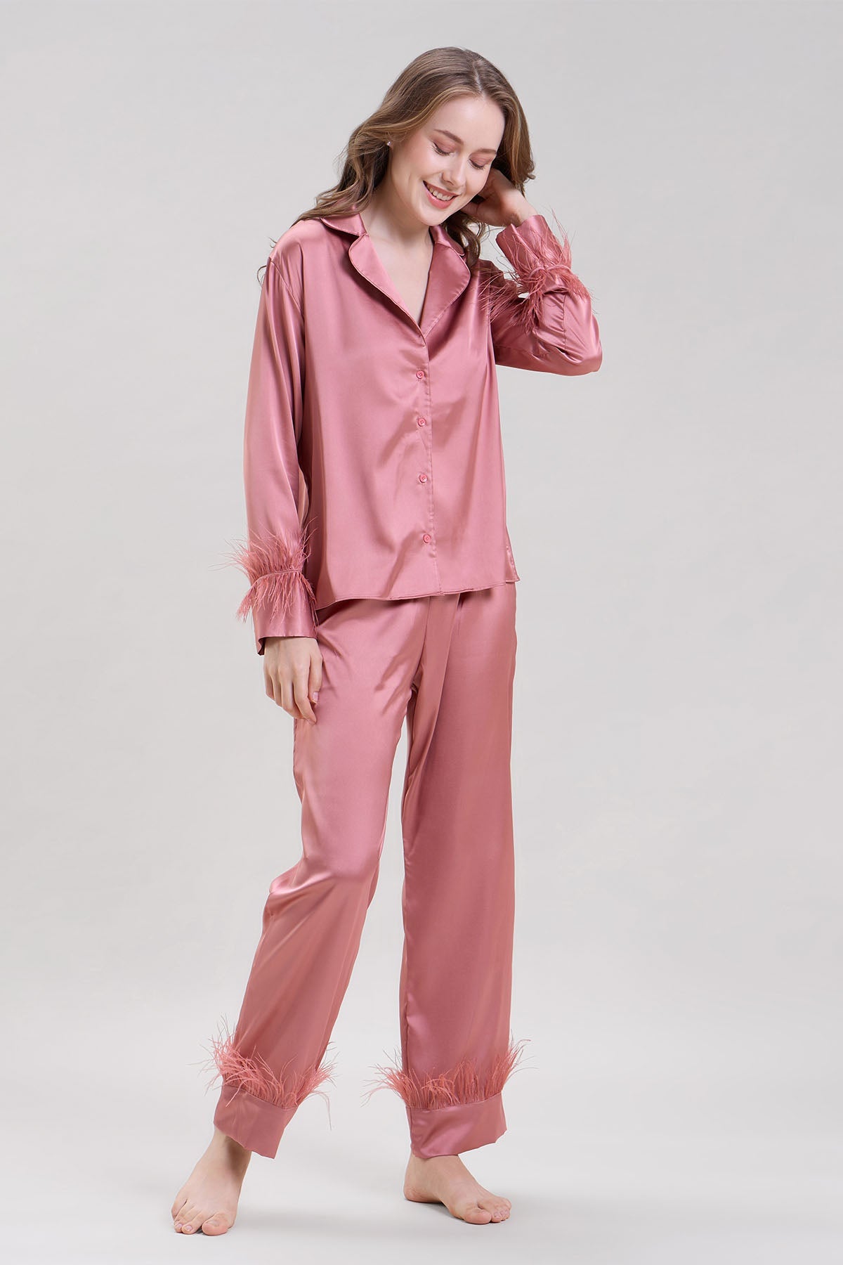 Buy Pink Collar Shirt & Pyjama by Mysthelle for women online at ScrollnShops