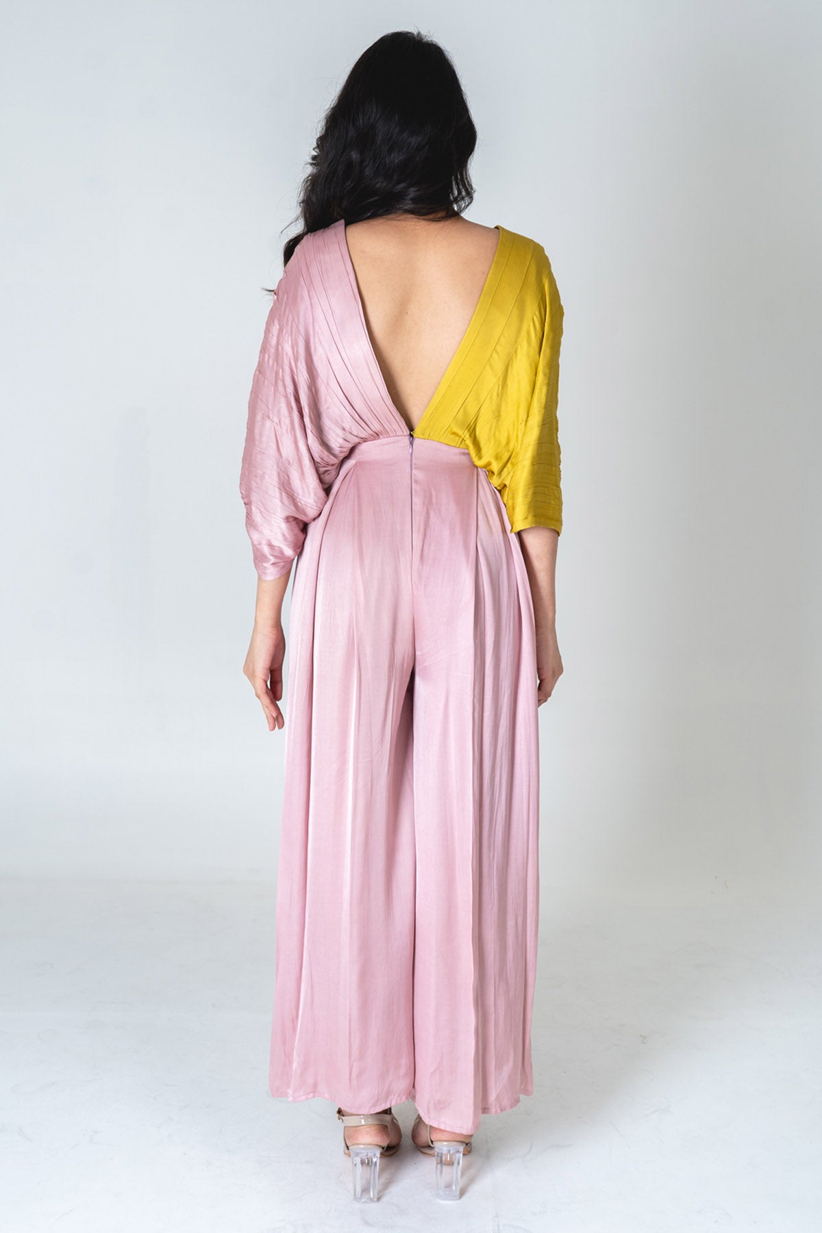 Pink Colorblocked Jumpsuit