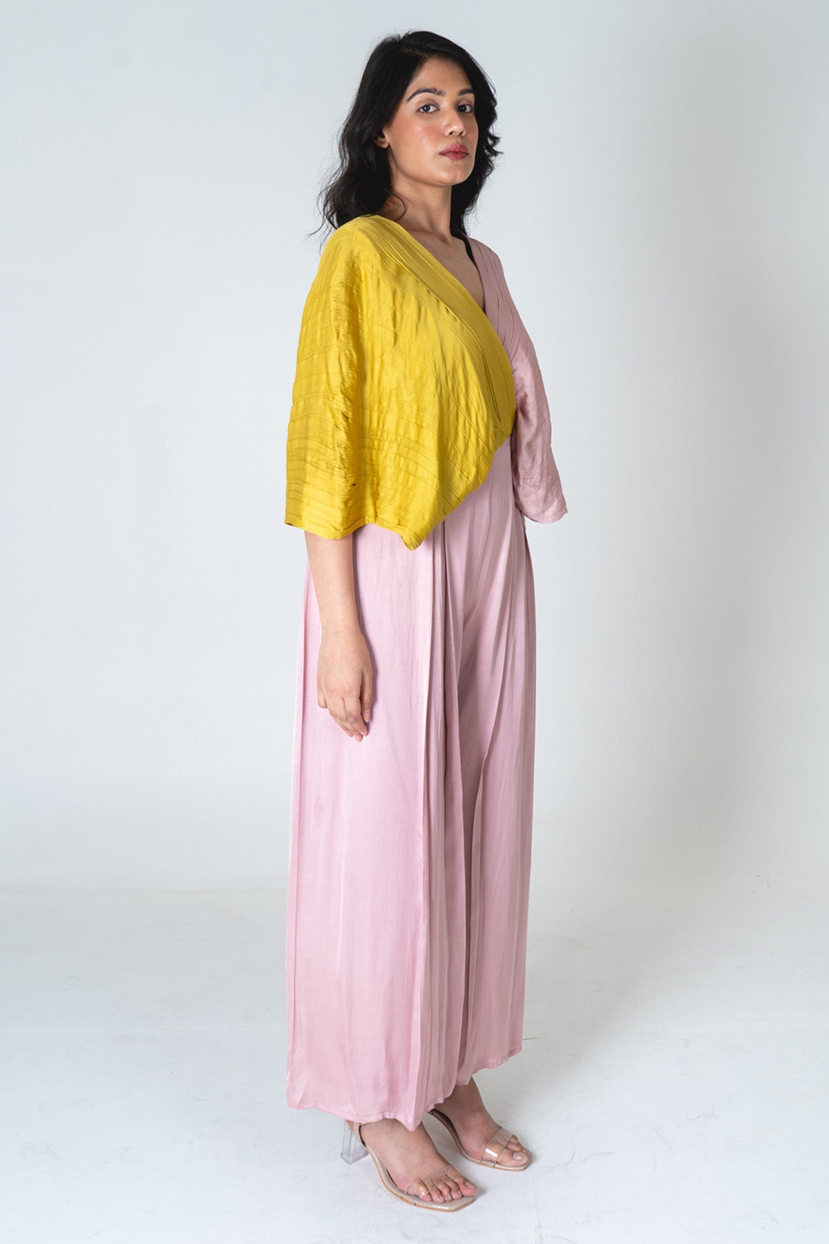 Pink Colorblocked Jumpsuit