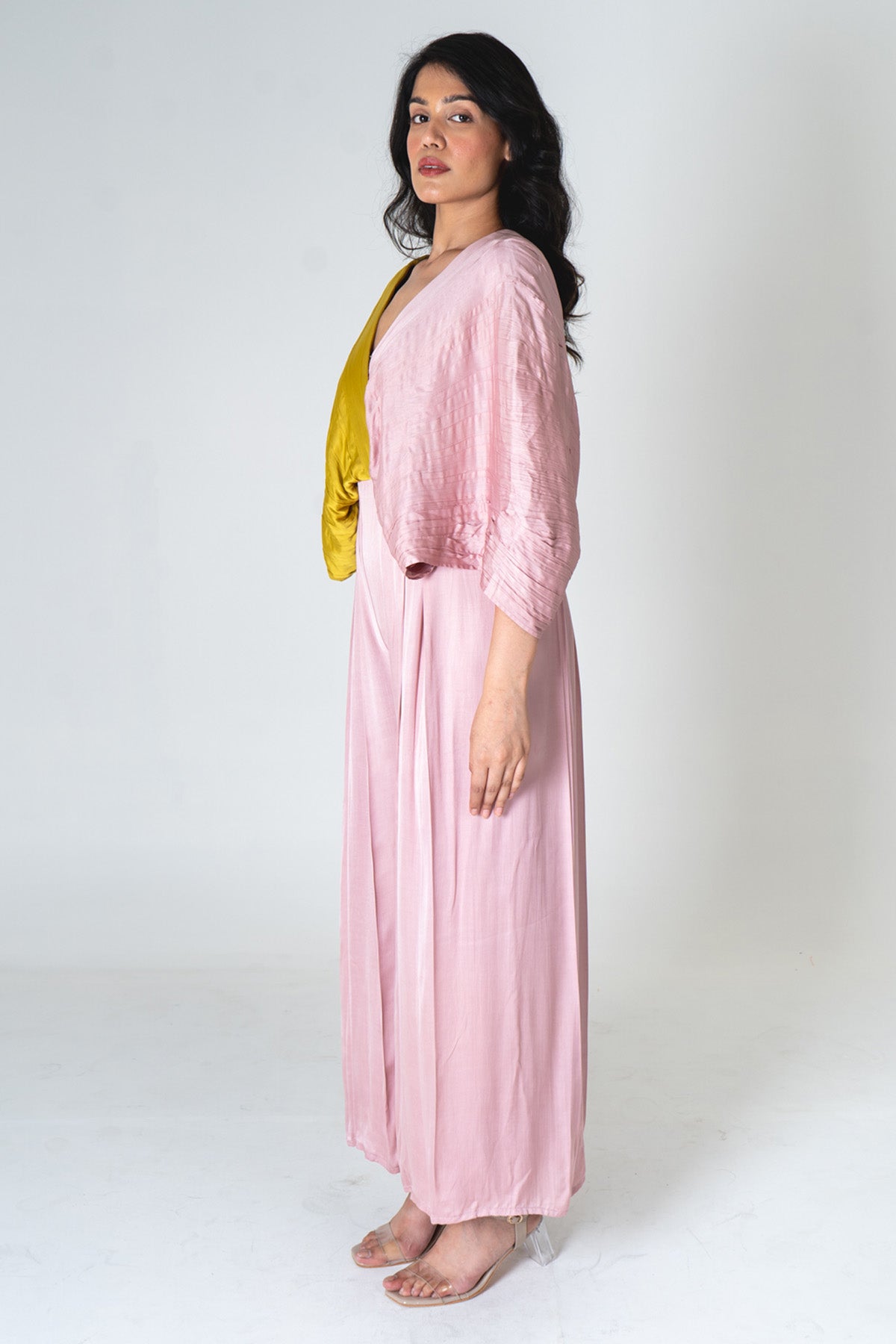 Pink Colorblocked Jumpsuit