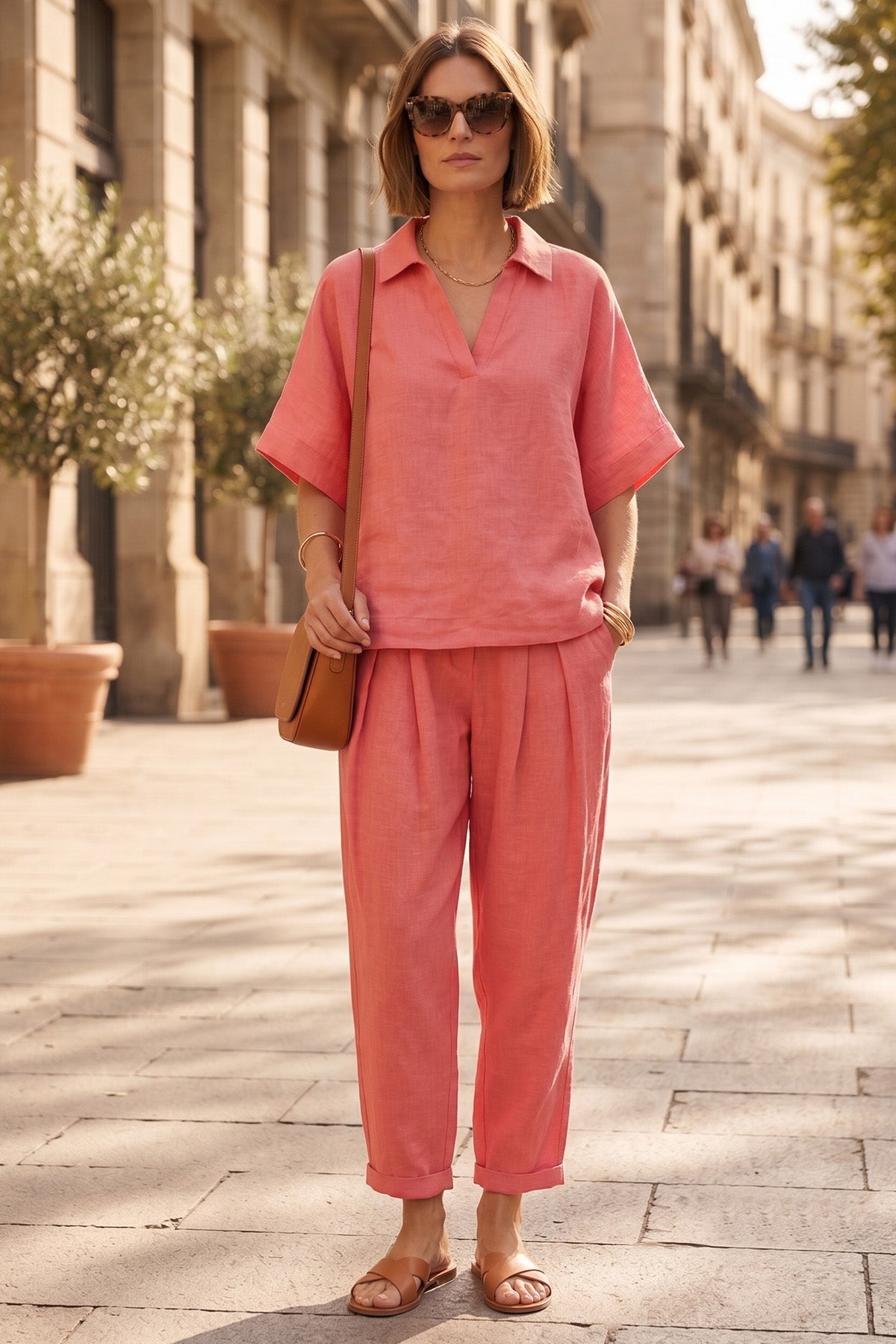 Buy Pink Cotton Half Sleeves Top for women by Sneha B online available at scrollnshops