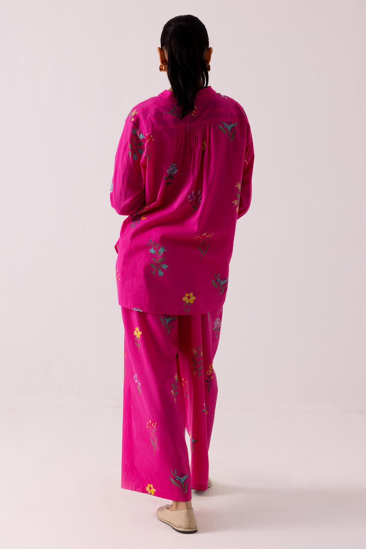 Pink Cotton Printed Co-ord Set