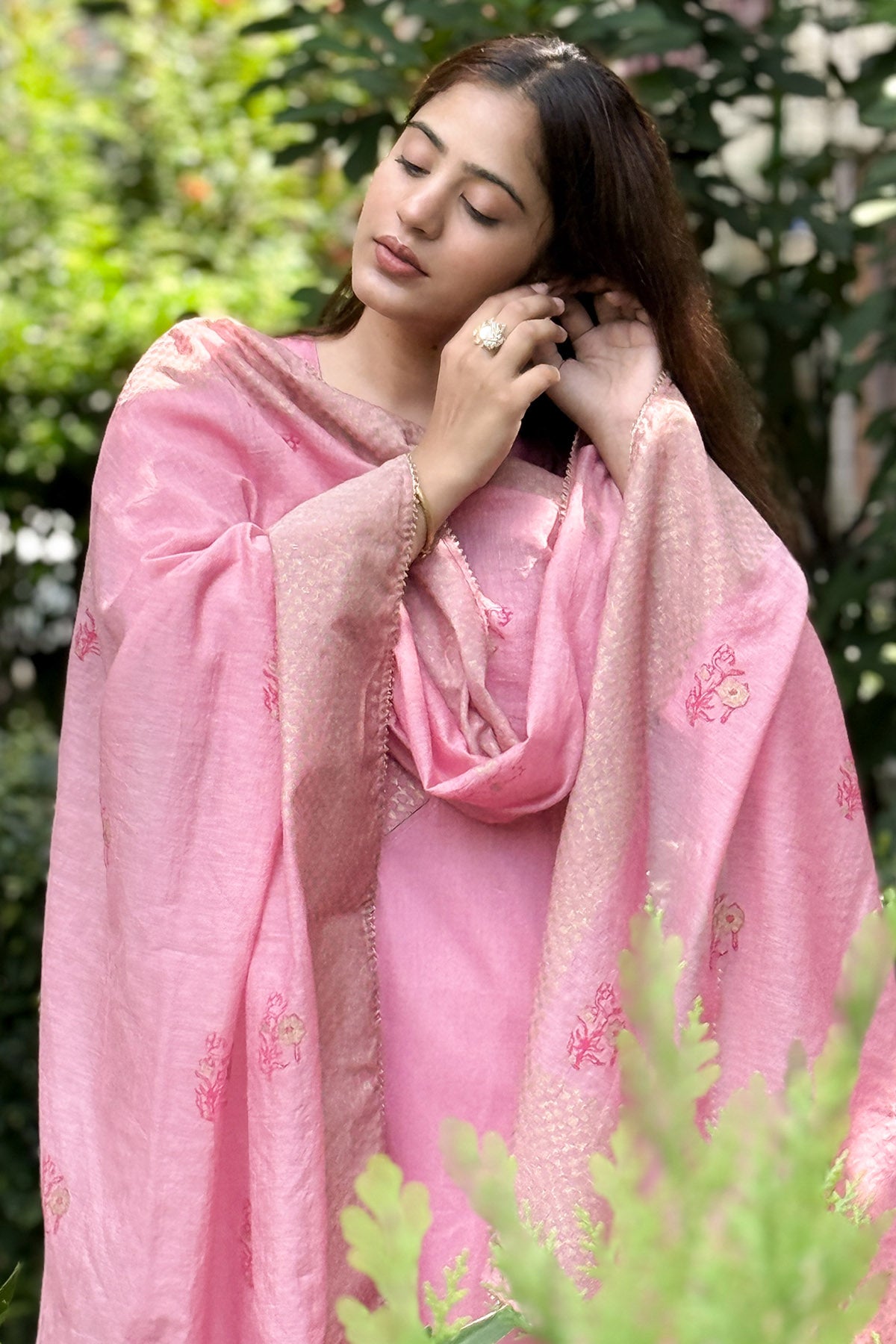 Cotton Printed Pink Kurta set