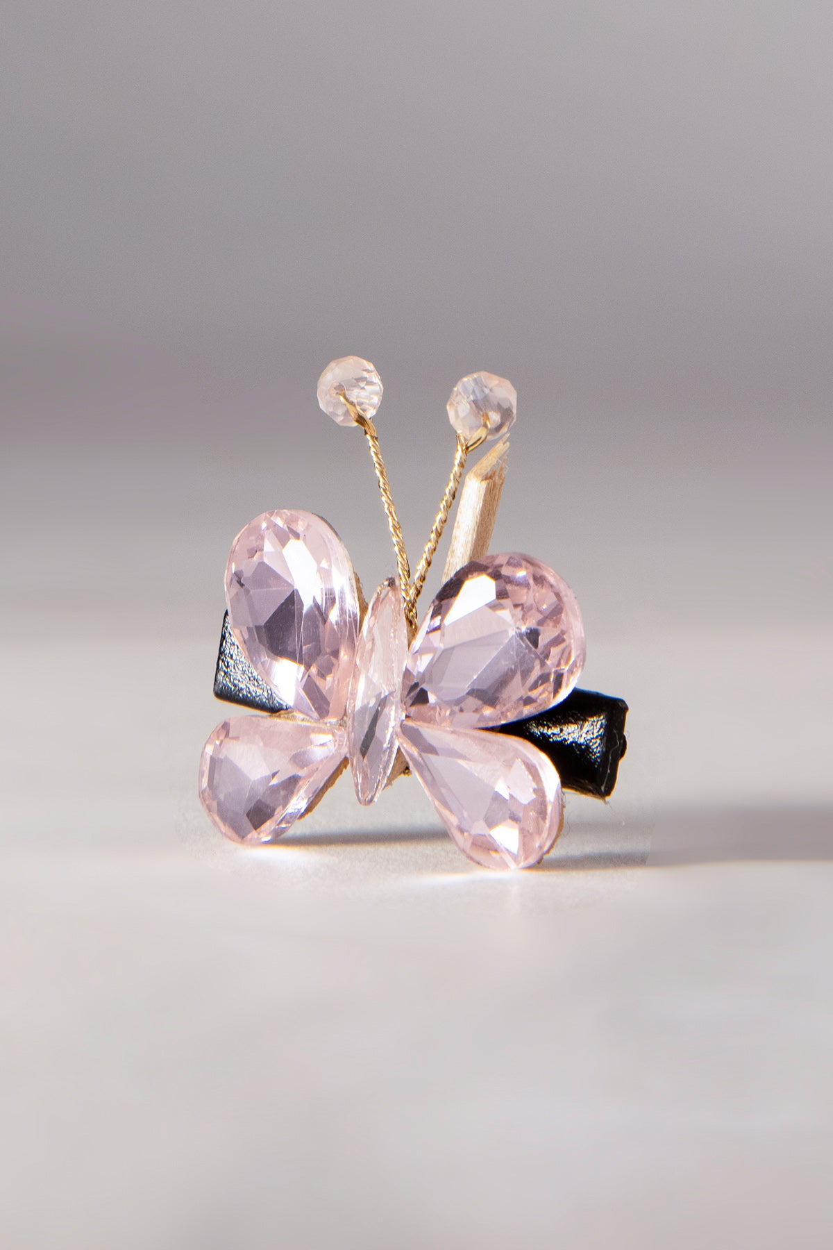 Pink Crystal Butterfly Clip