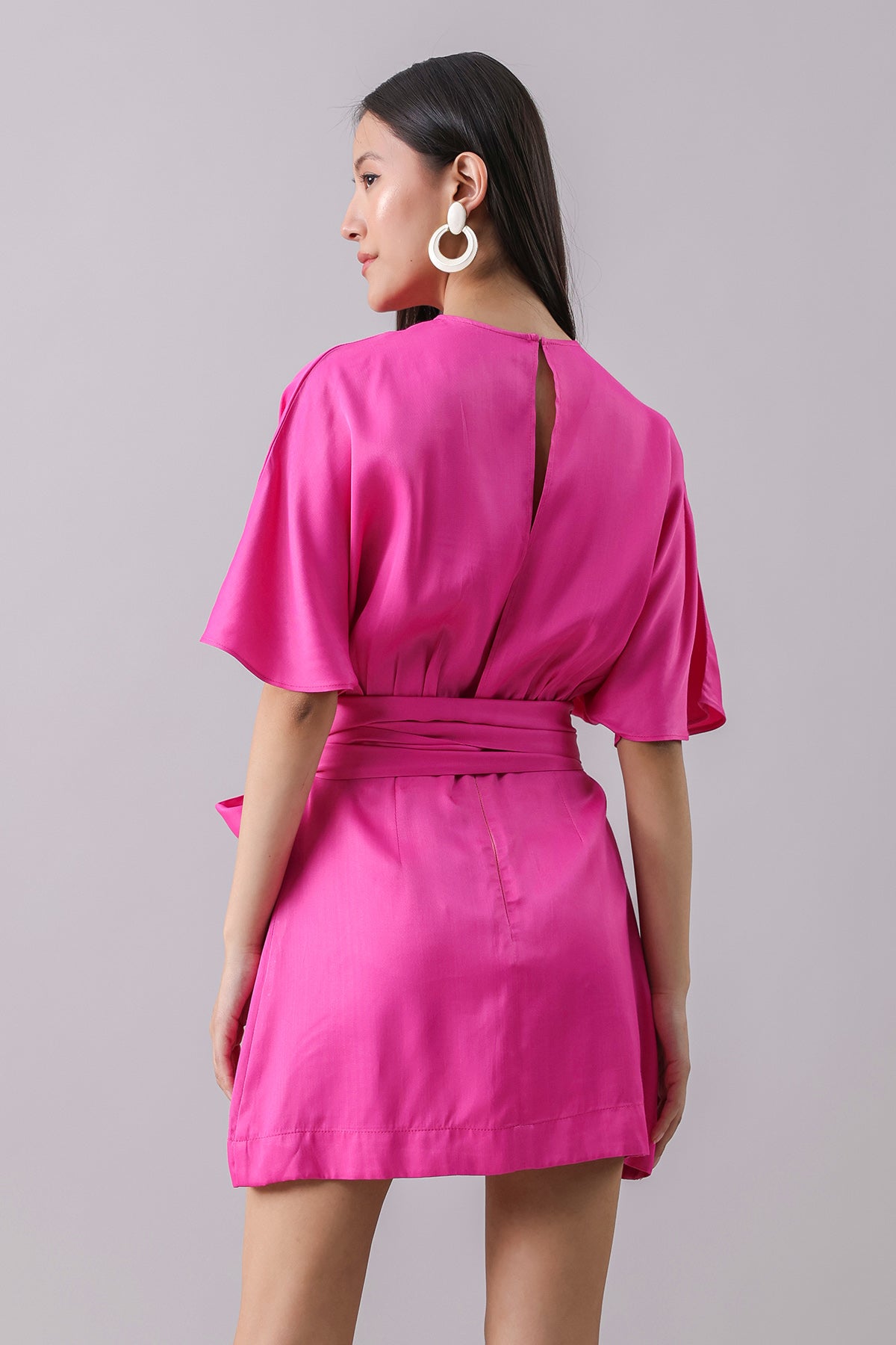 Pink Cut-Out Detail Mini Dress