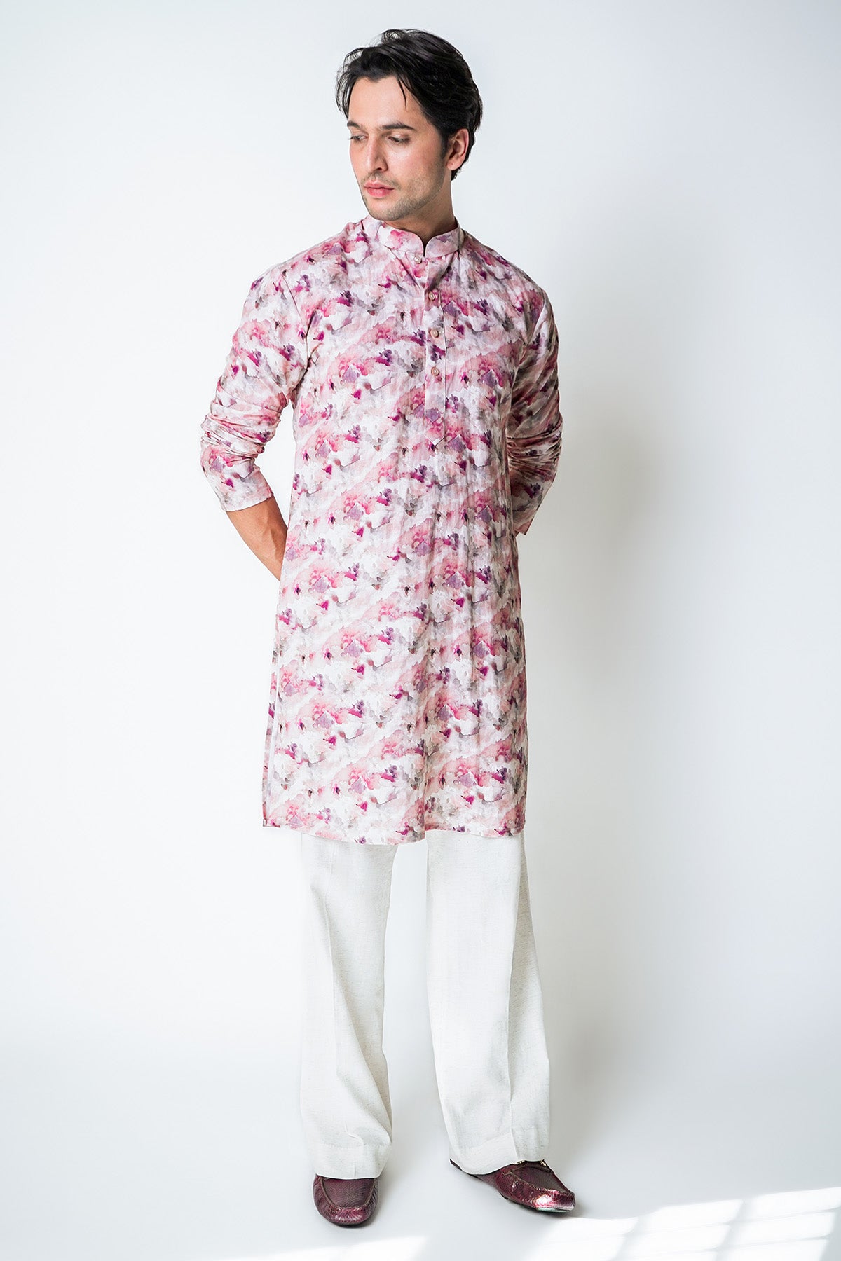 Pink Digital Printed Kurta Set