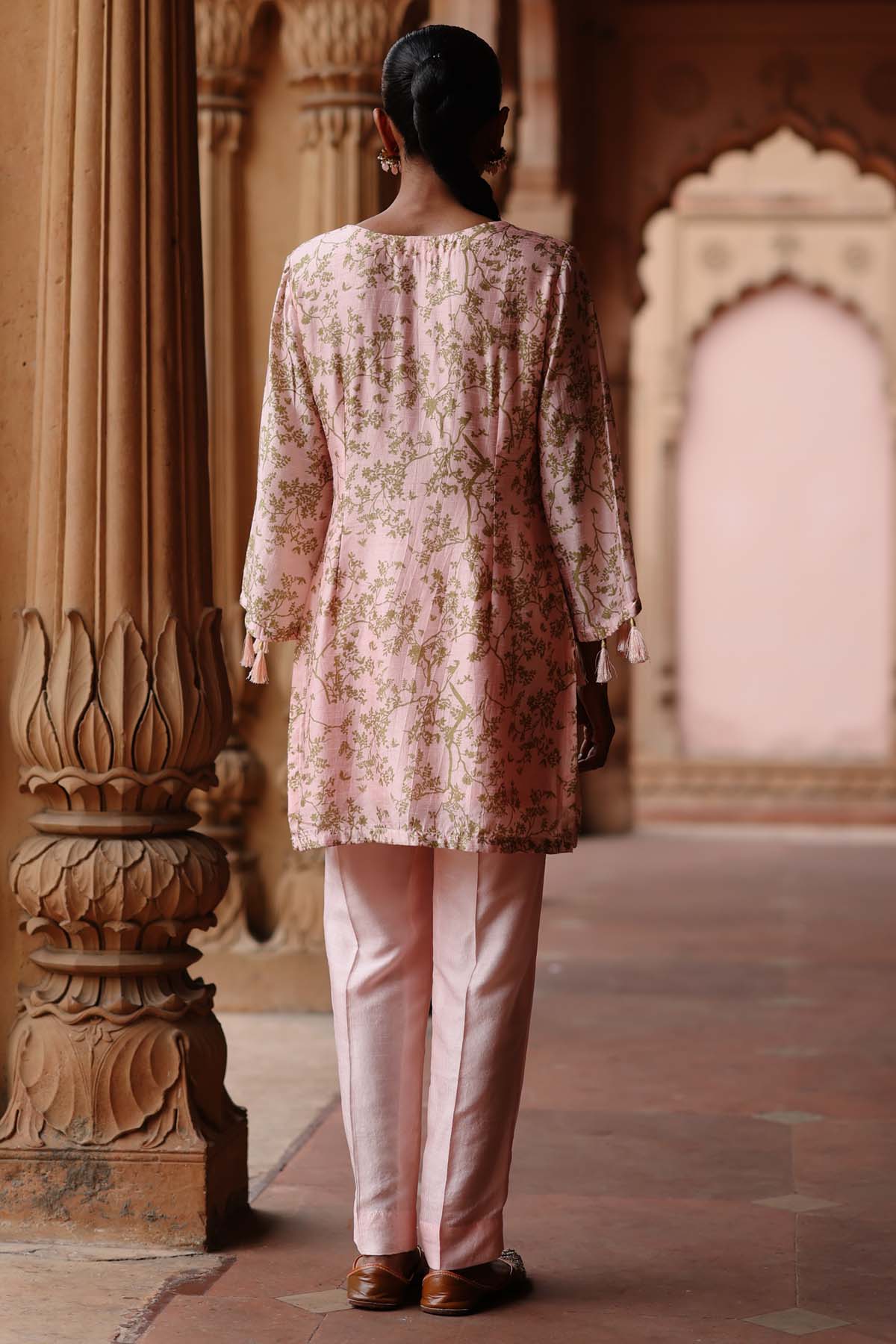 Pink Dori Embroidered Kurta Set