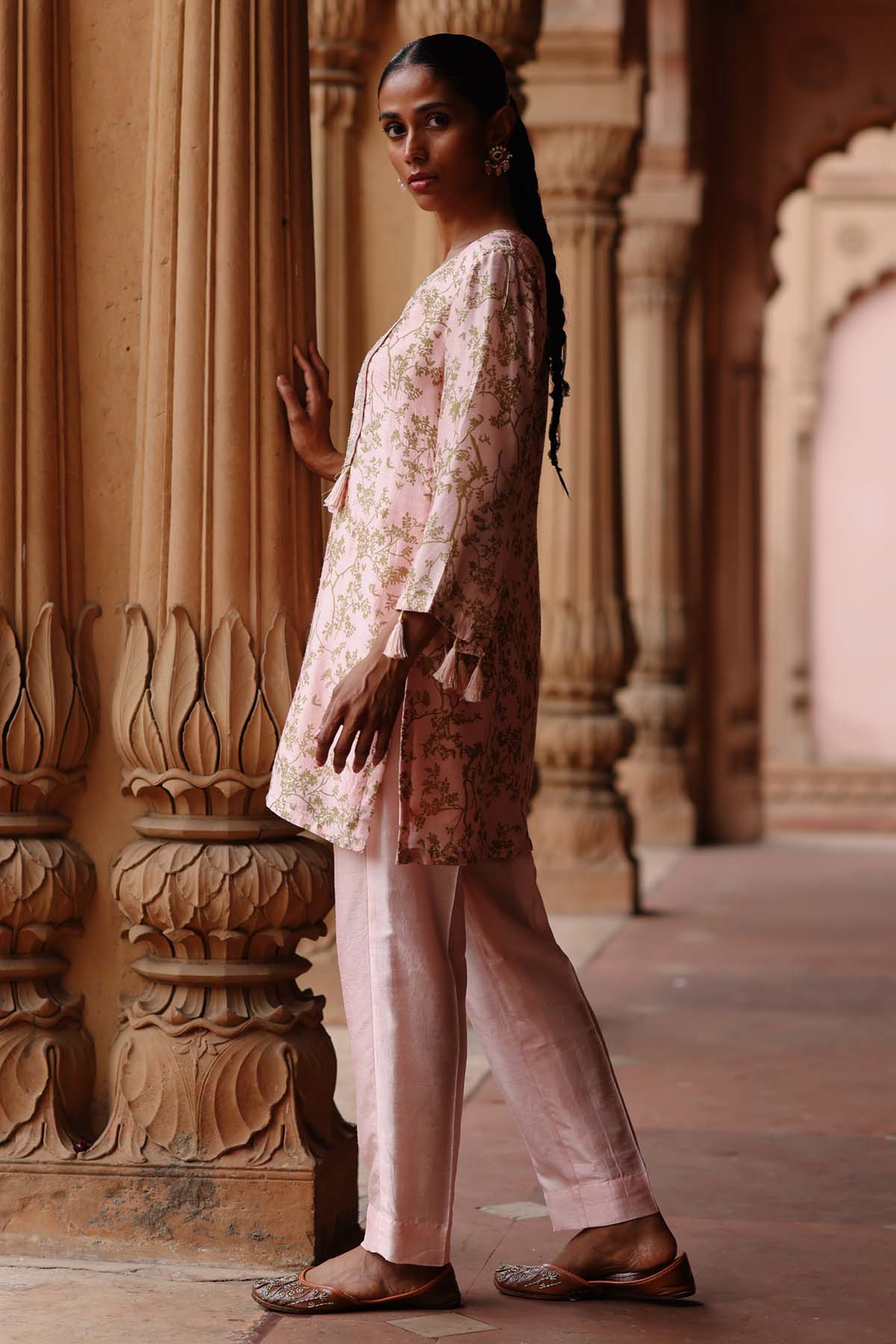 Pink Dori Embroidered Kurta Set