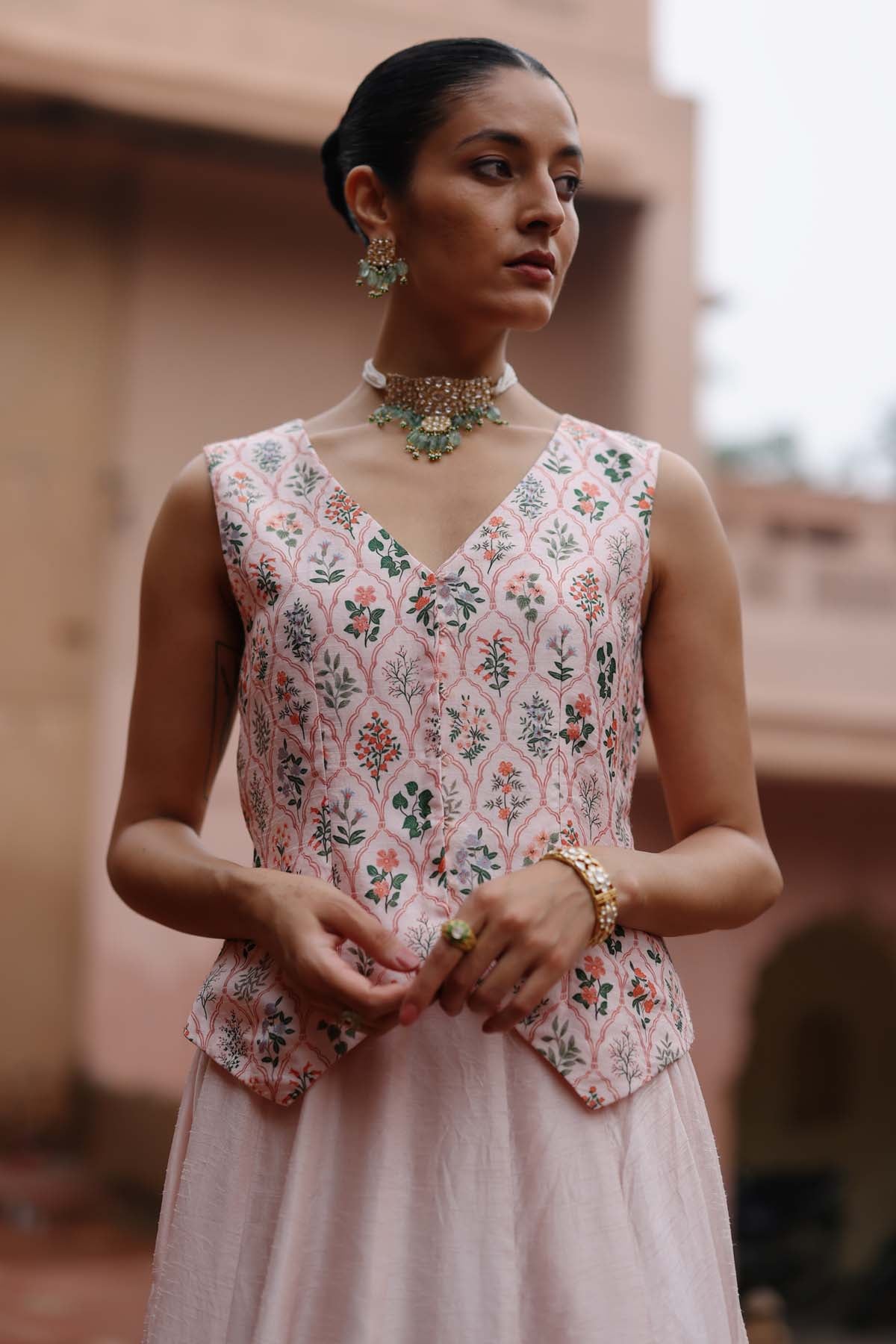 Pink Dupion Silk Lehenga Set