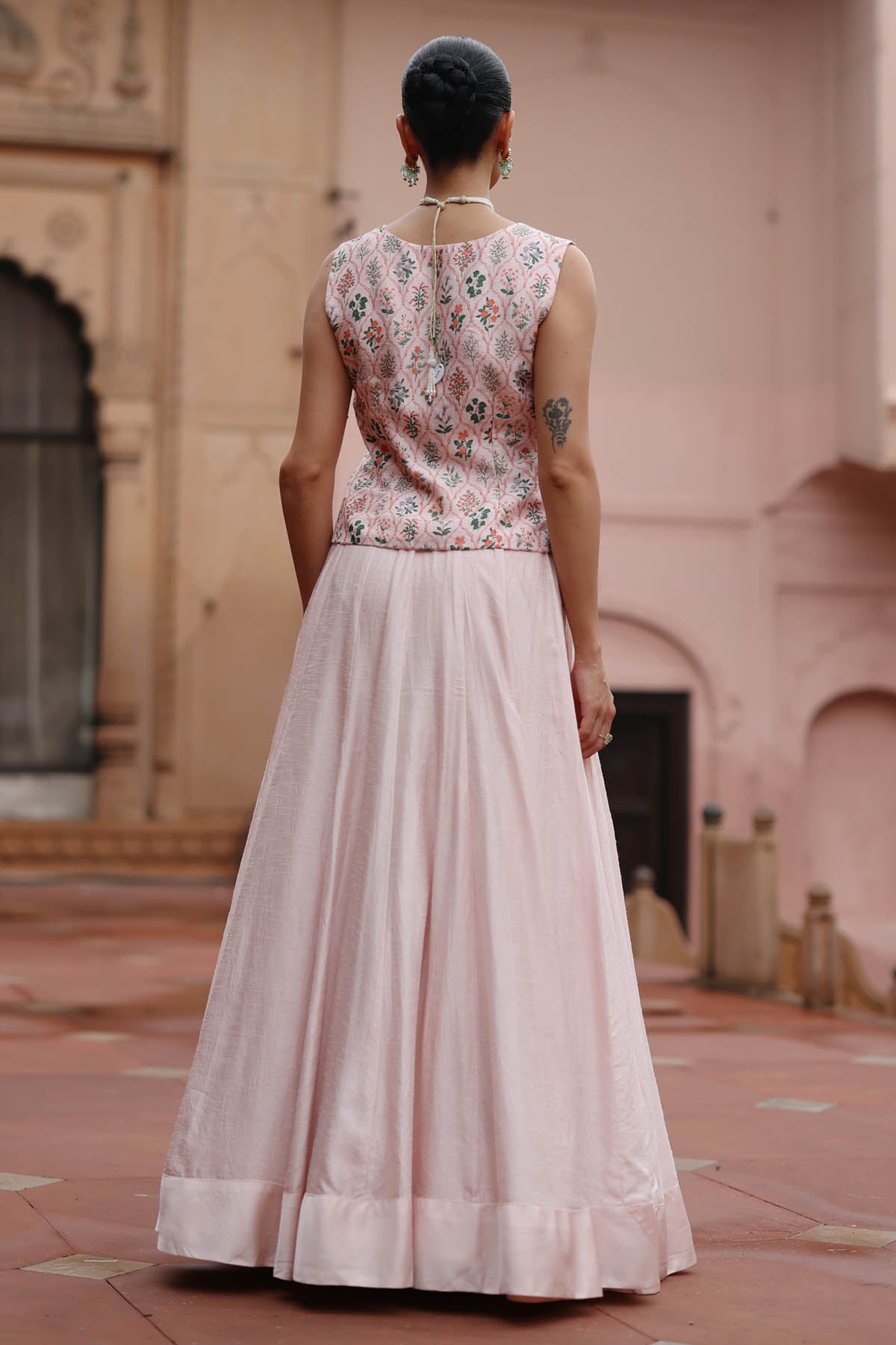 Pink Dupion Silk Lehenga Set