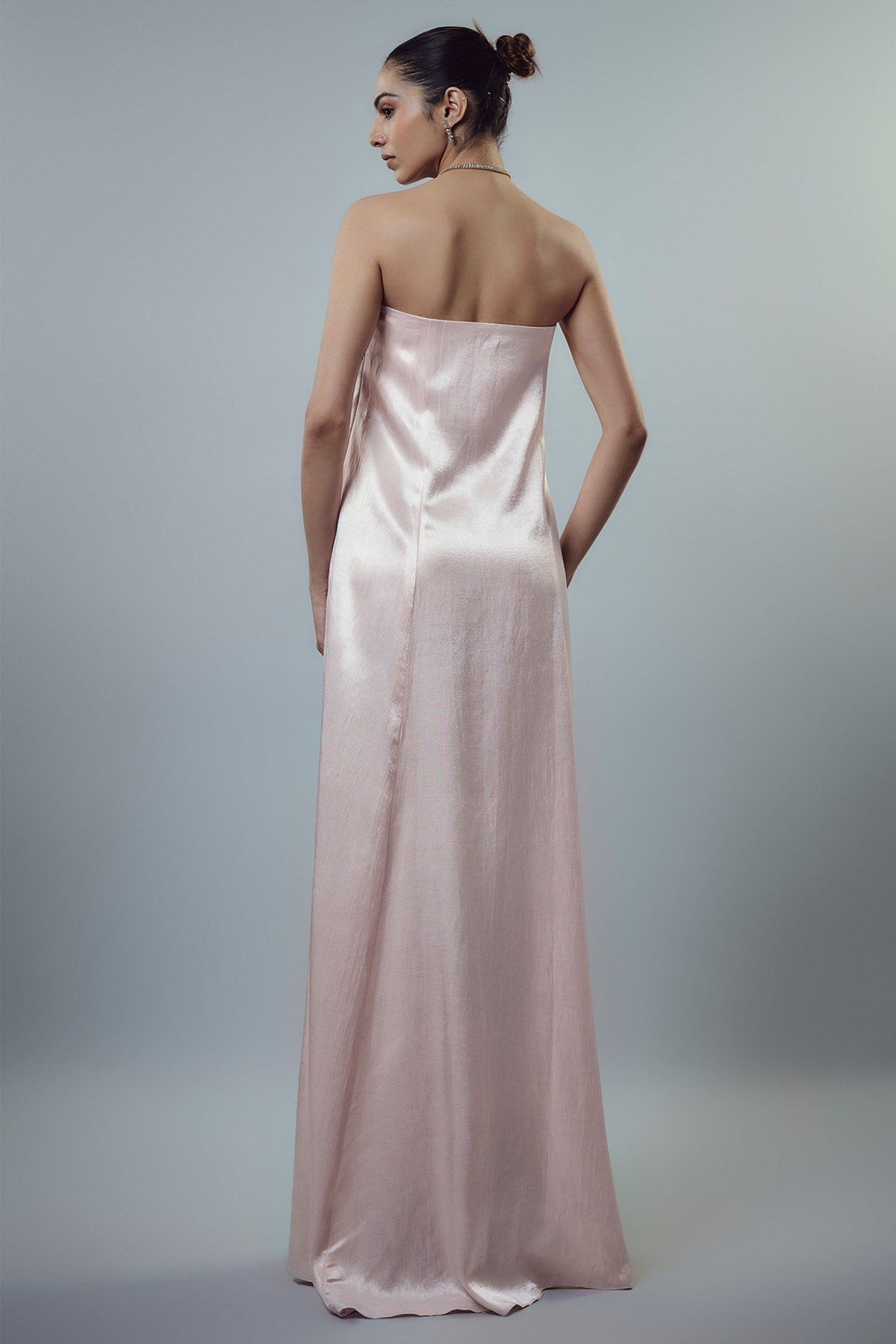Pink Embellished A-Line Gown