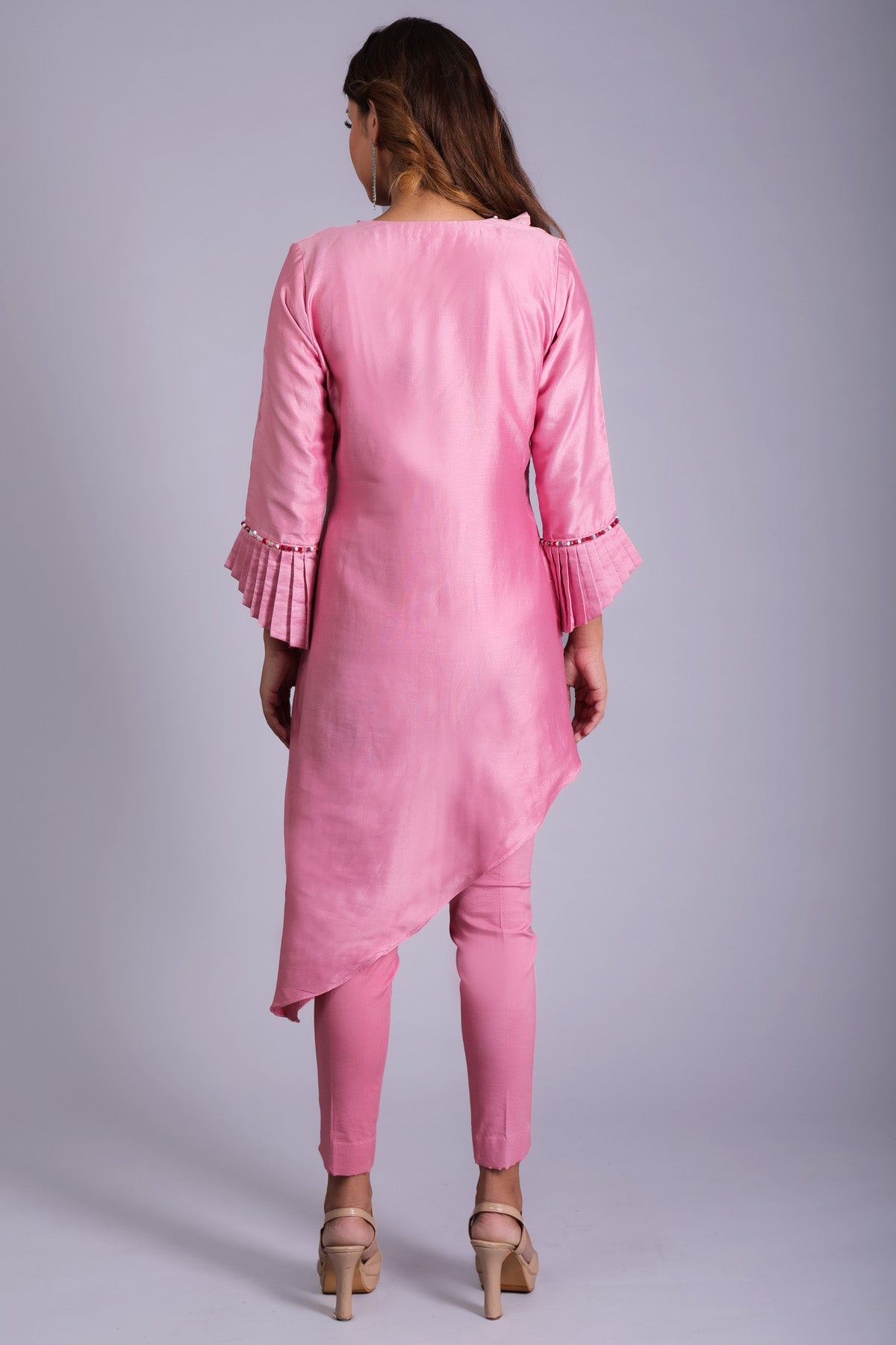 Onion Pink Embellished Kurta Set