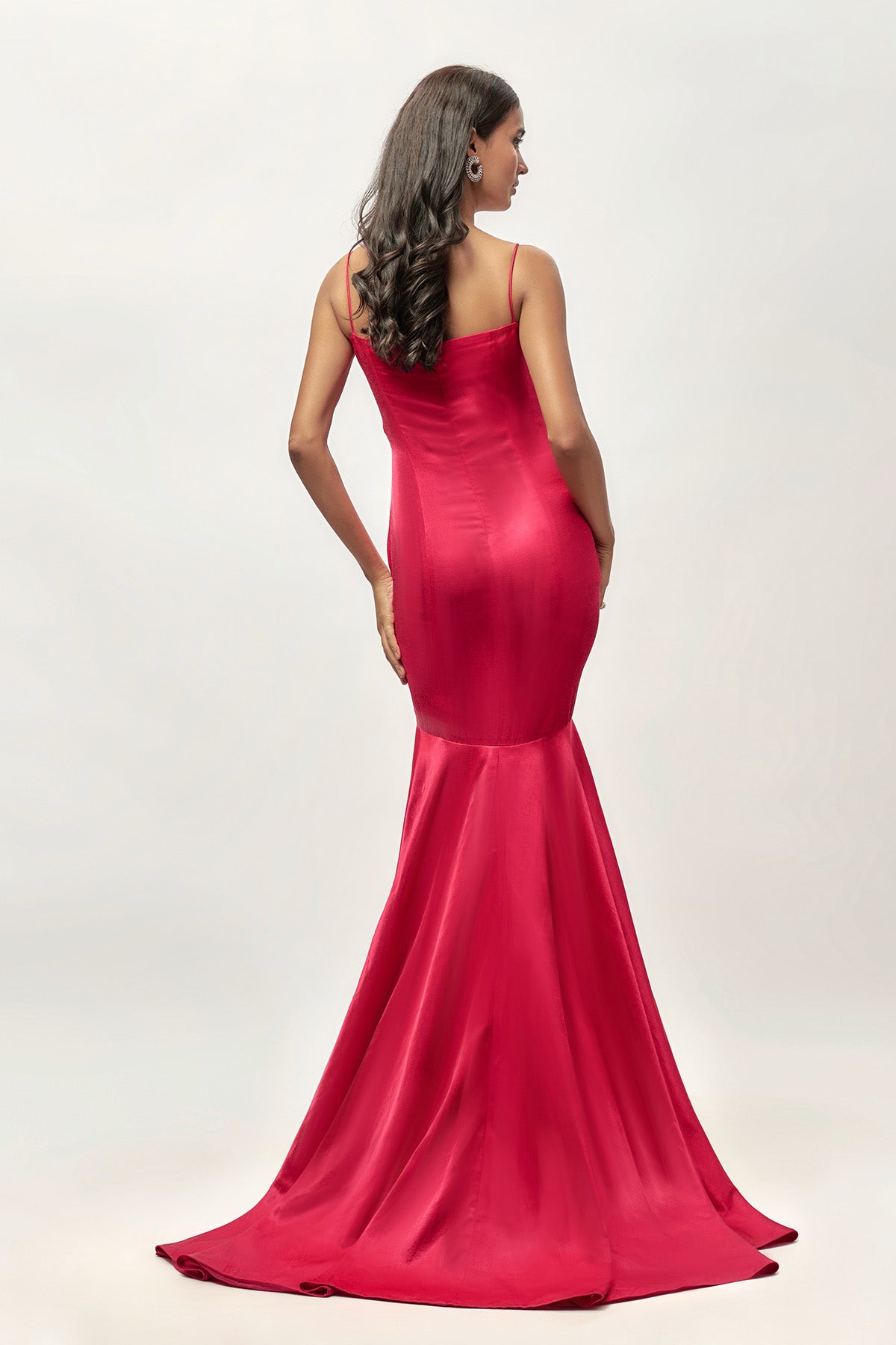 Pink Embellished Sleeveless Gown