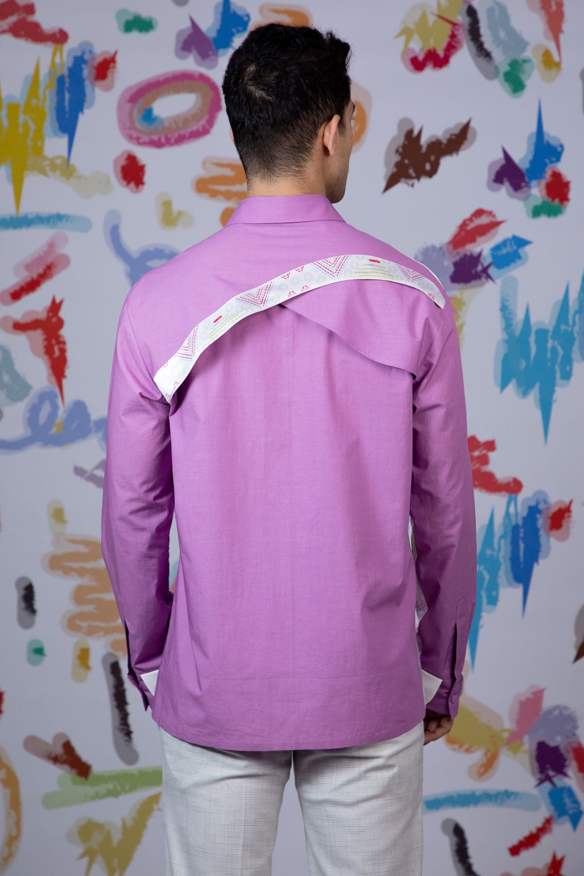 Pink Embroidered Pocket Shirt