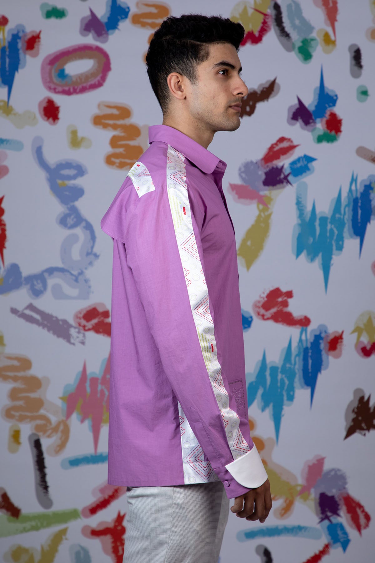 Pink Embroidered Pocket Shirt