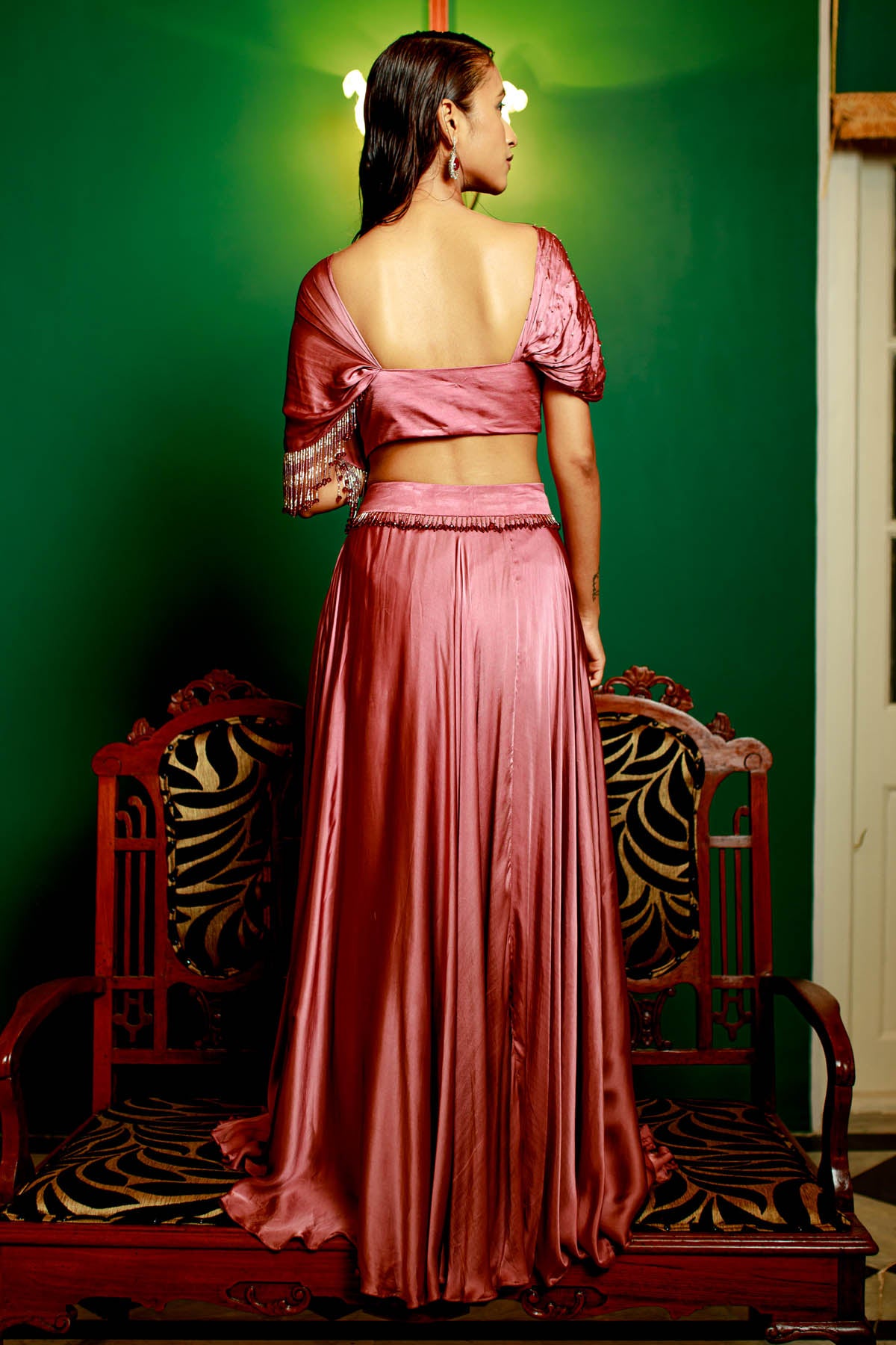 Pink Embroidered Skirt and Top