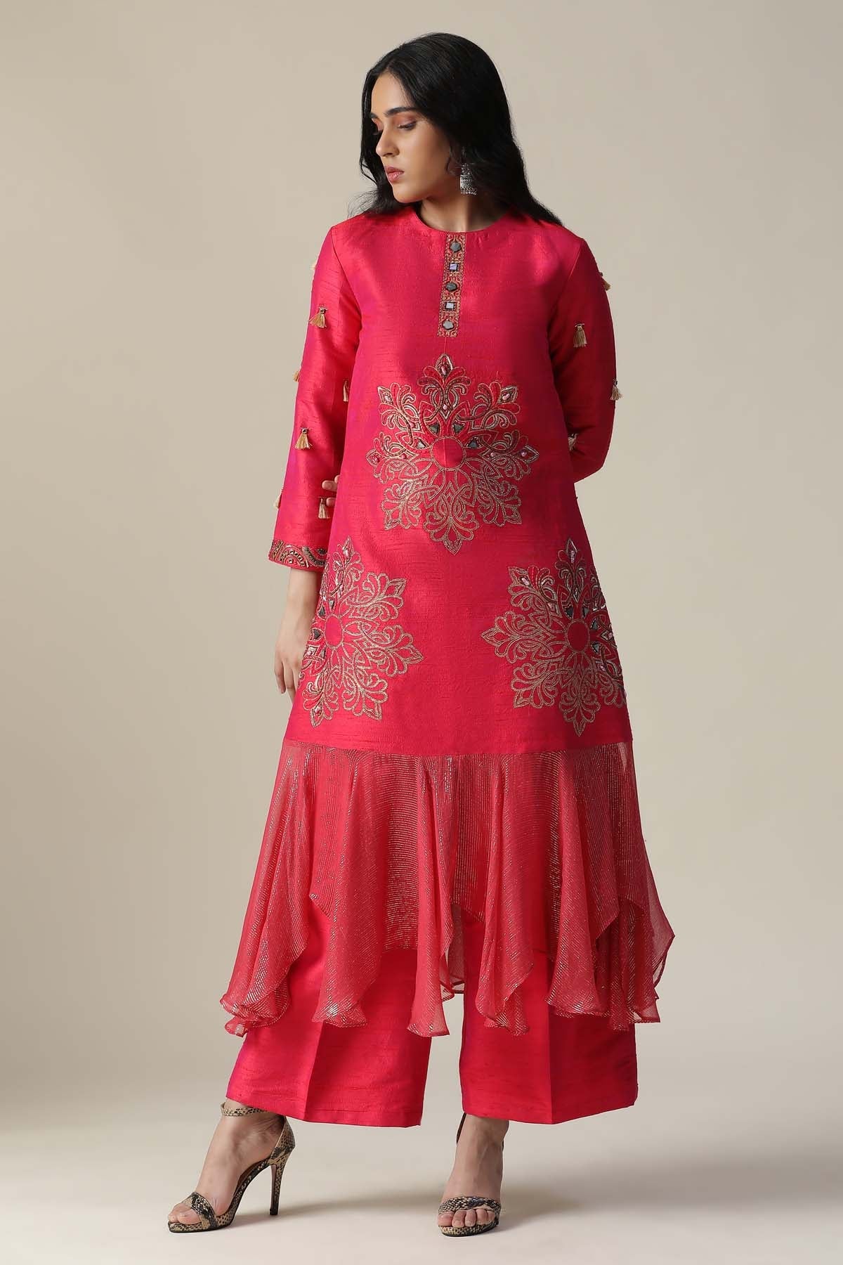 Buy Arpita SulakshanaPink Embroidered Tunic & Pants