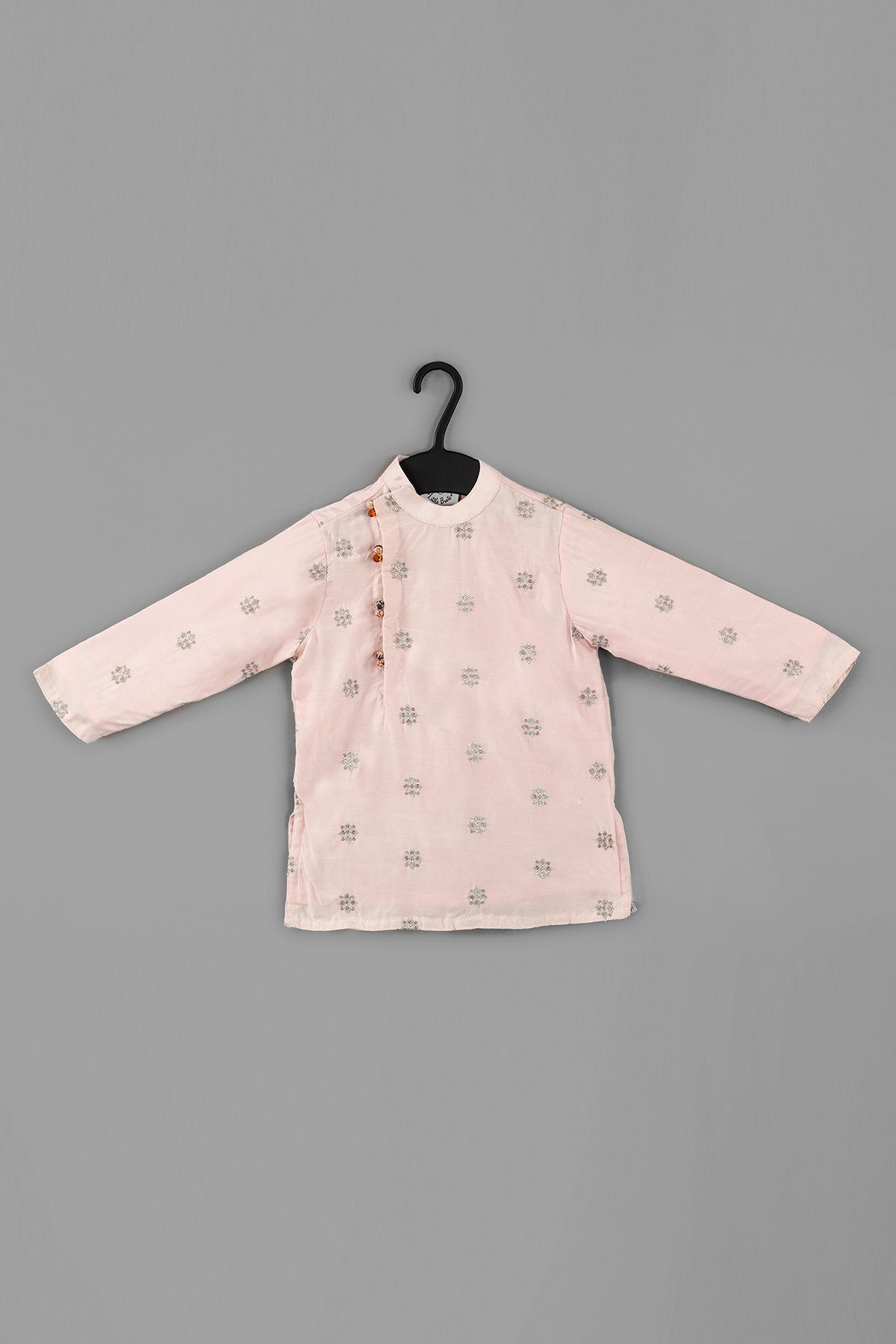 Pink Embroidered Zari Kurta Set