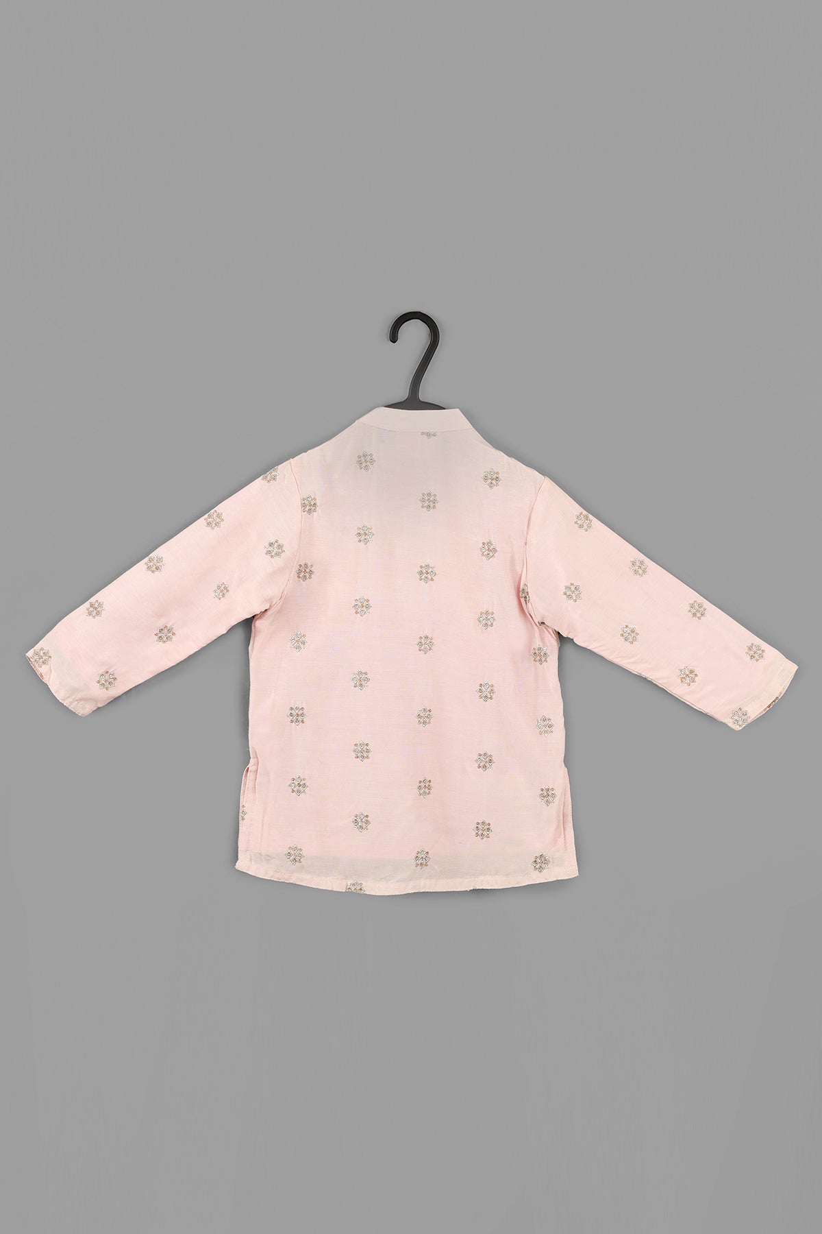 Pink Embroidered Zari Kurta Set