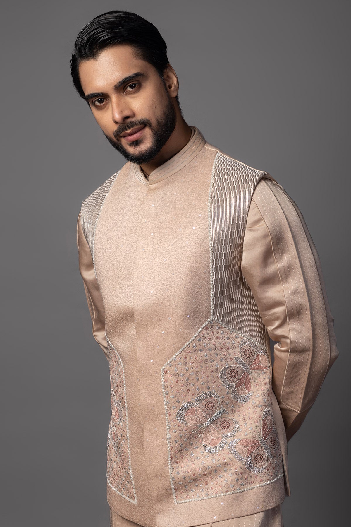 Pink Embroidery Work Kurta Set
