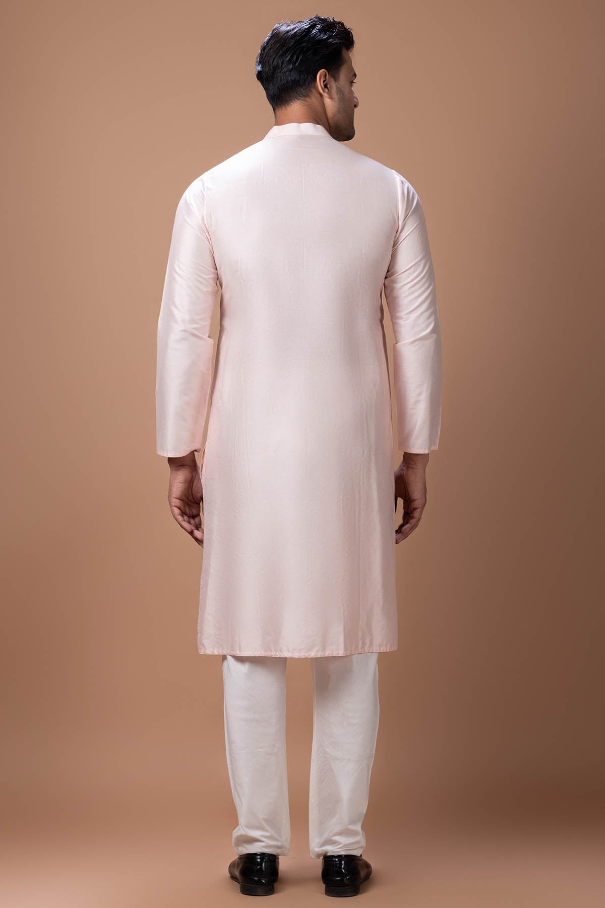 Pink Flower Painted Kurta Set