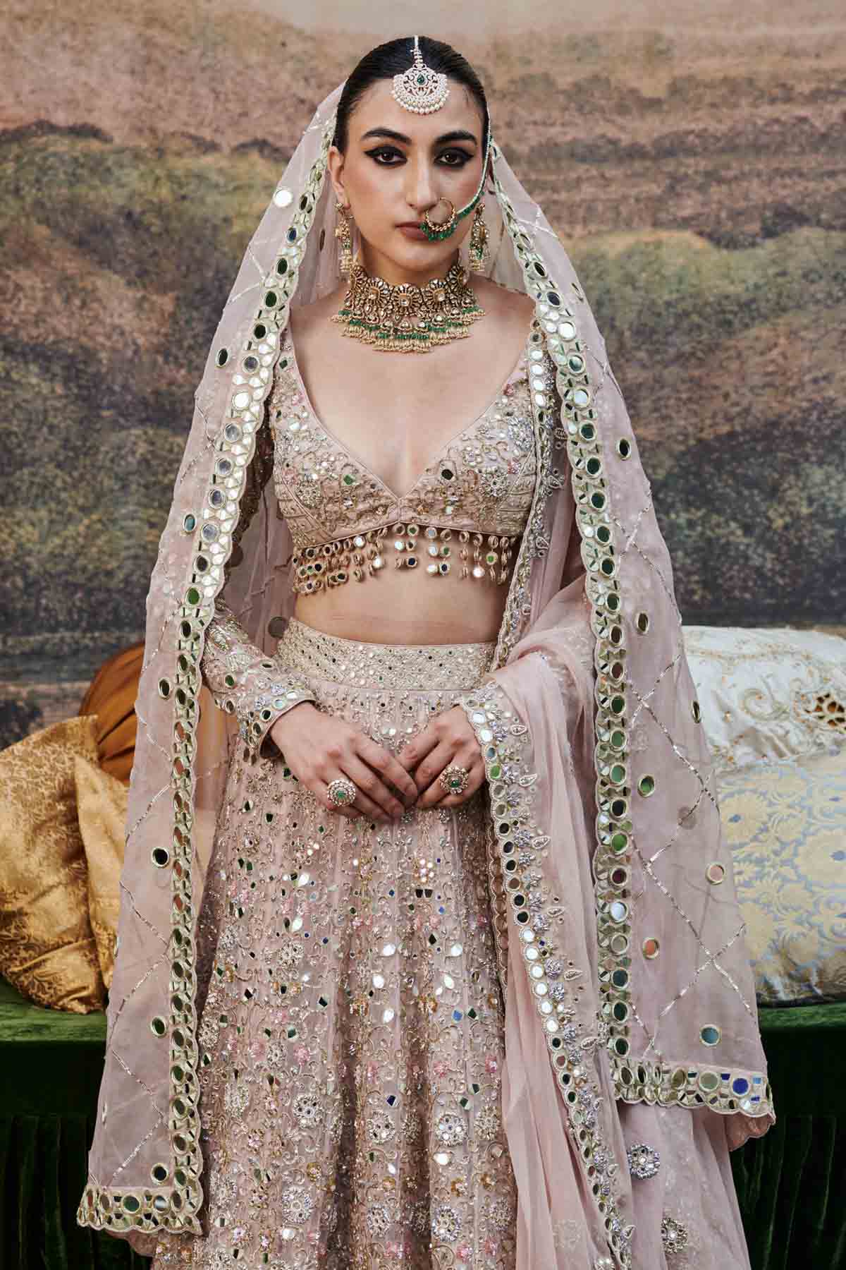 Pink Gota Patti Work Lehenga Set