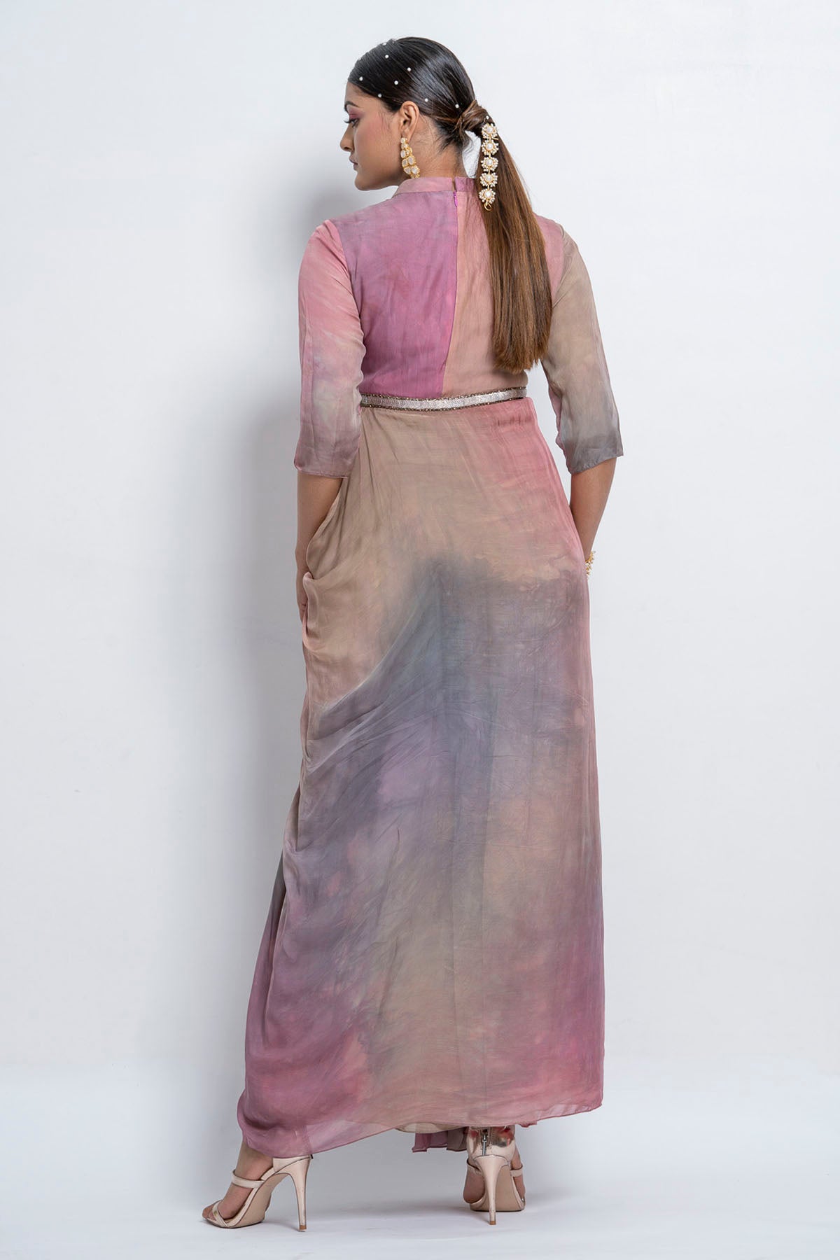 Pink & Grey Ombre Gown