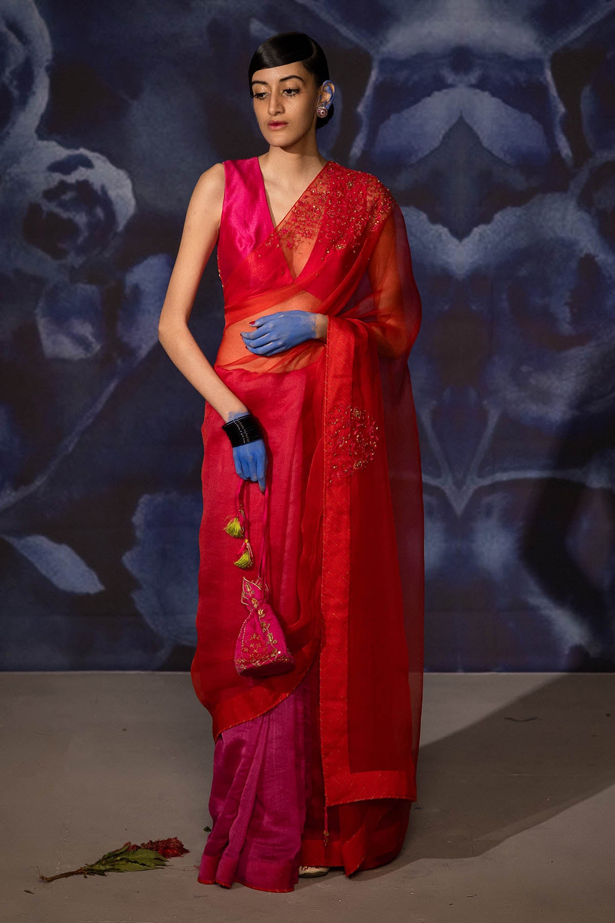 Pink Hand Embroidered Blouse