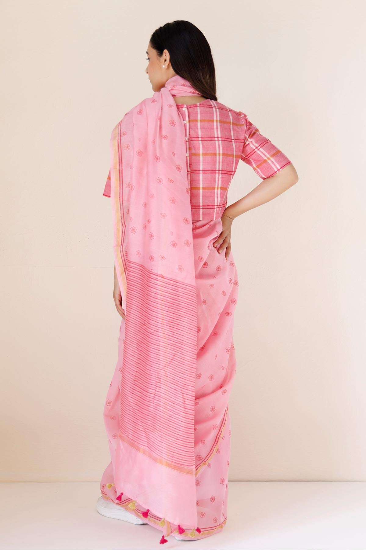 Pink Handblock Printed Blouse