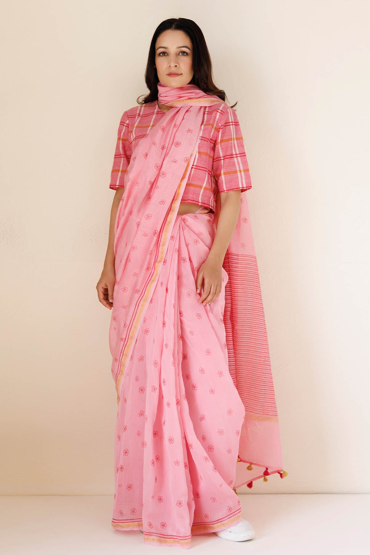 Pink Handblock Printed Blouse