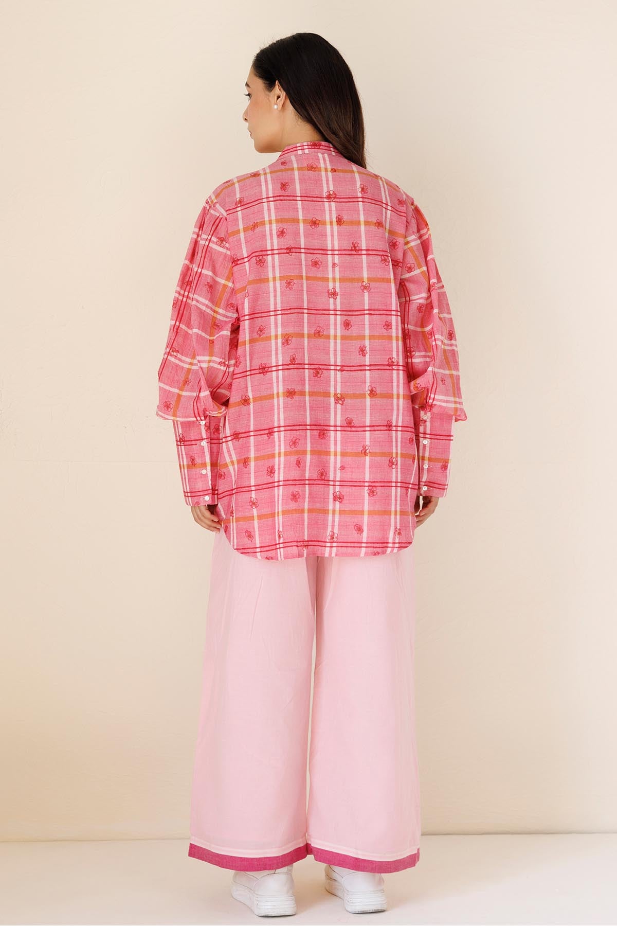 Pink Handblock Printed Shirt