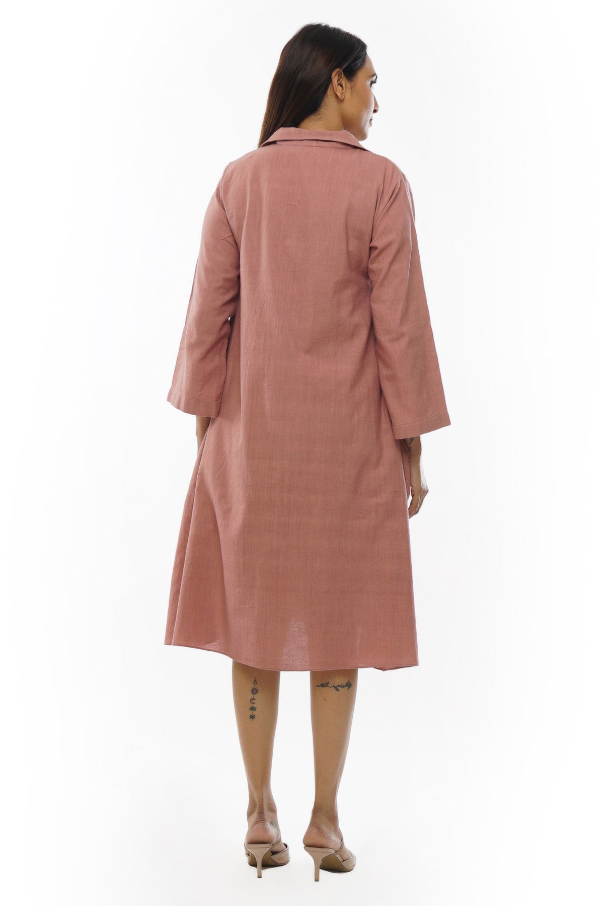 Pink Handwoven Cotton Dress