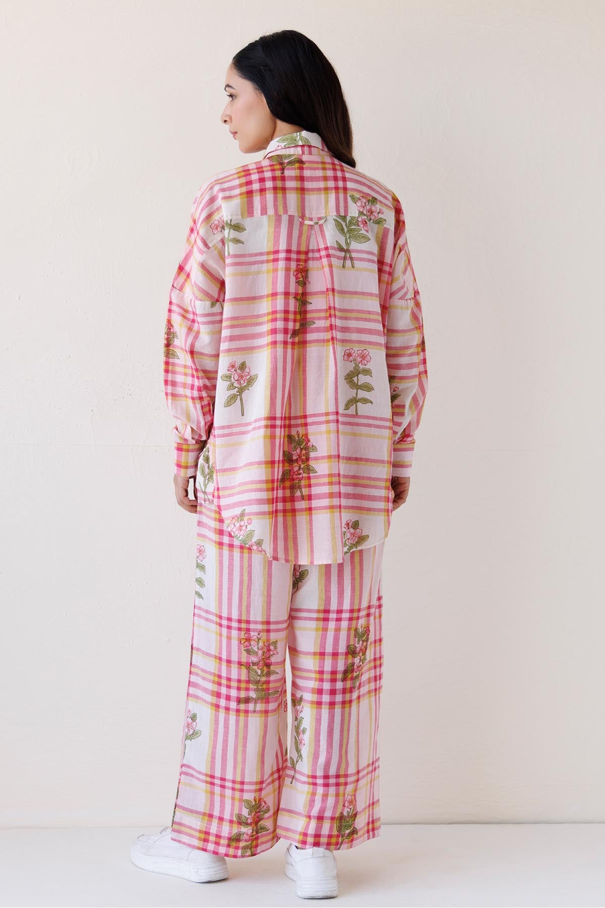 Pink Loose Fit Collar Shirt