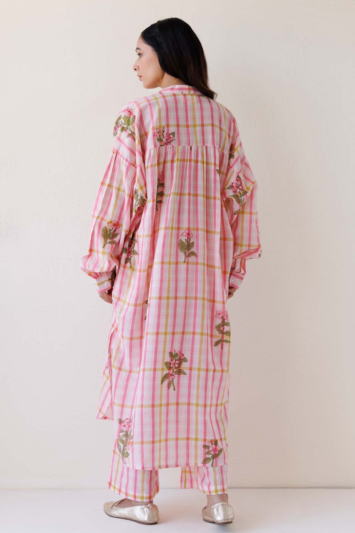 Pink Loose Fit Kurta & Pants