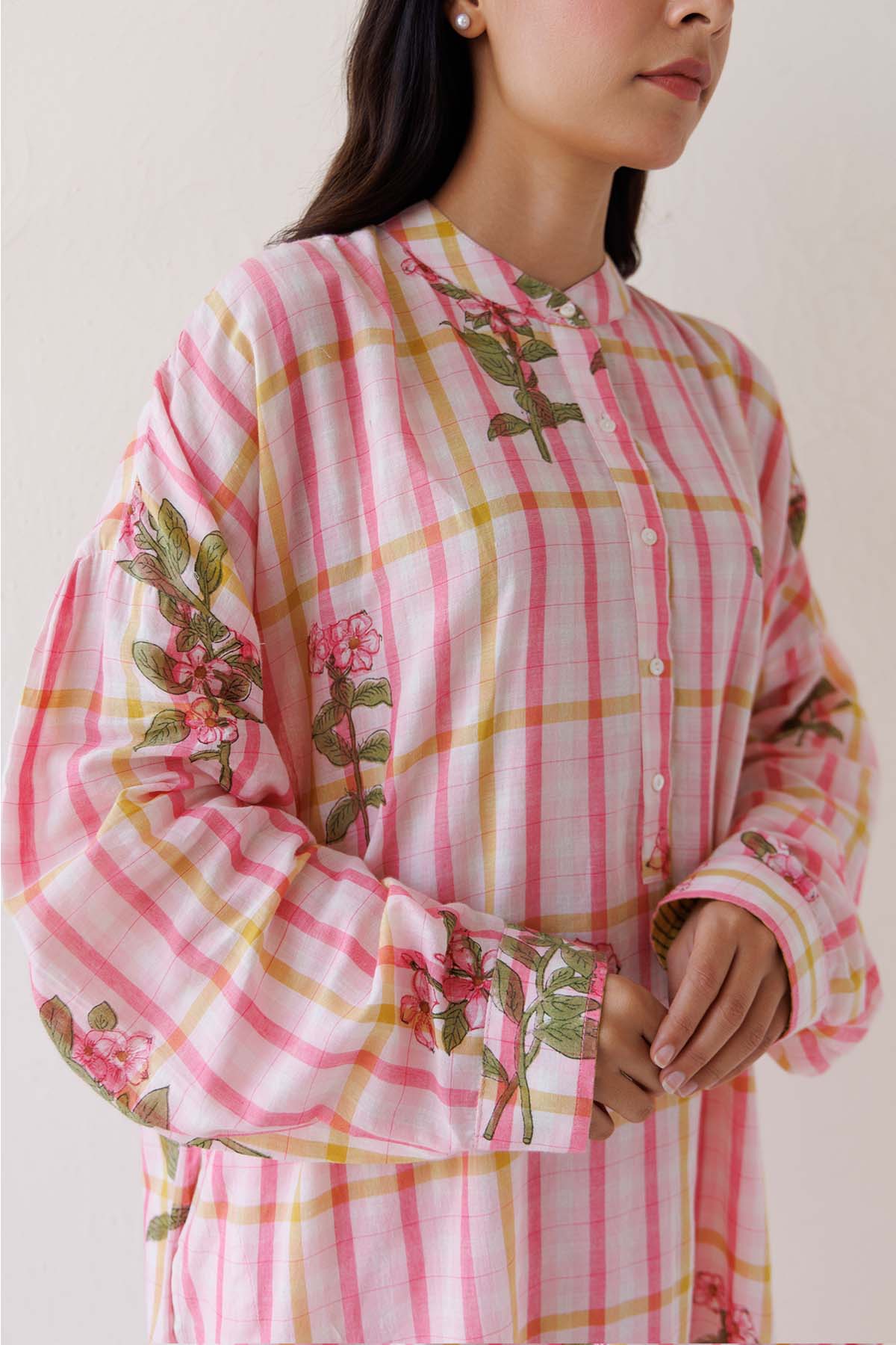 Pink Loose Fit Kurta & Pants