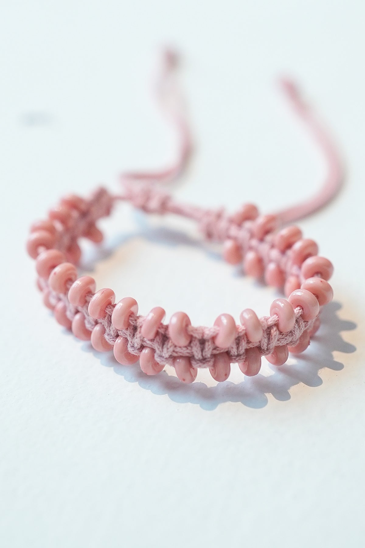 Buy Pink Macrame Pattern Bracelet by Beachbum for women online at ScrollnShops