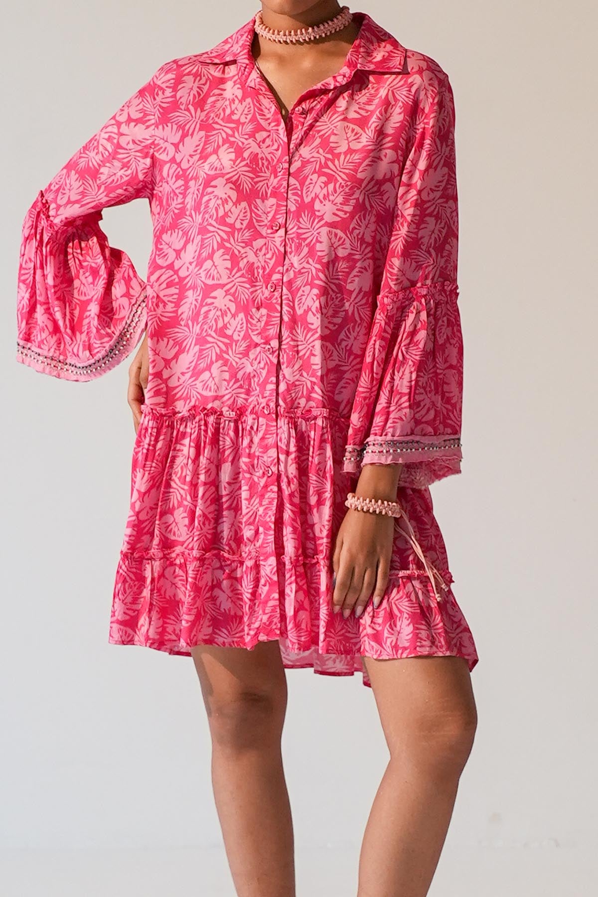 Pink Macrame Pattern Bracelet