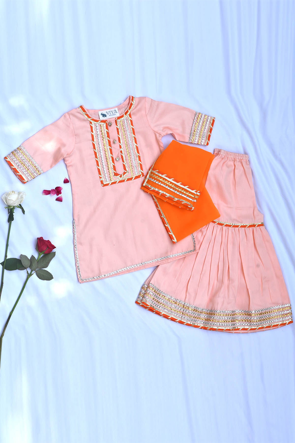 Pink Magzi Embellished Kurta Set