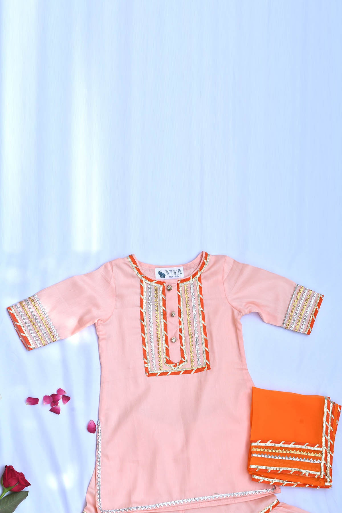 Pink Magzi Embellished Kurta Set