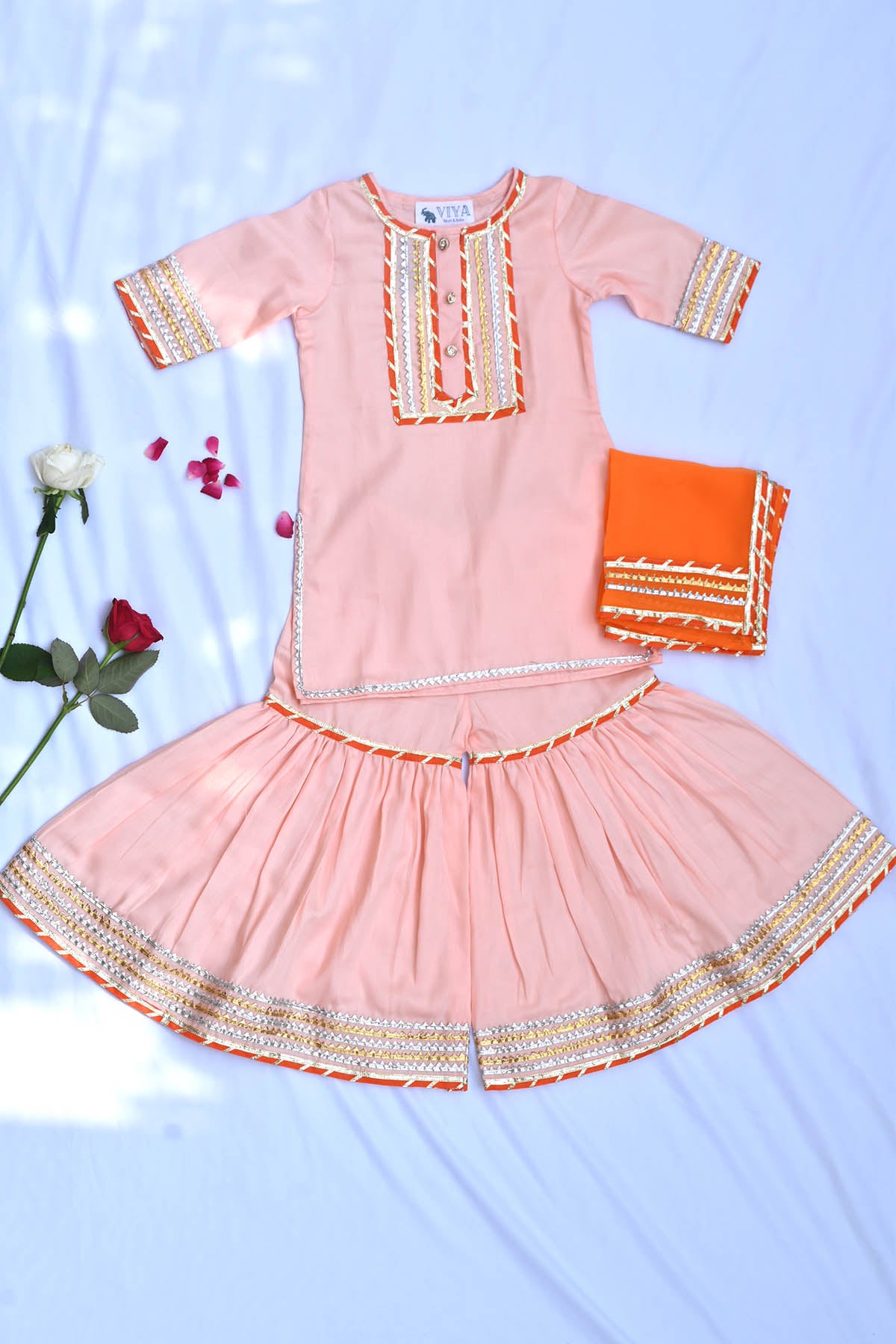 Pink Magzi Embellished Kurta Set